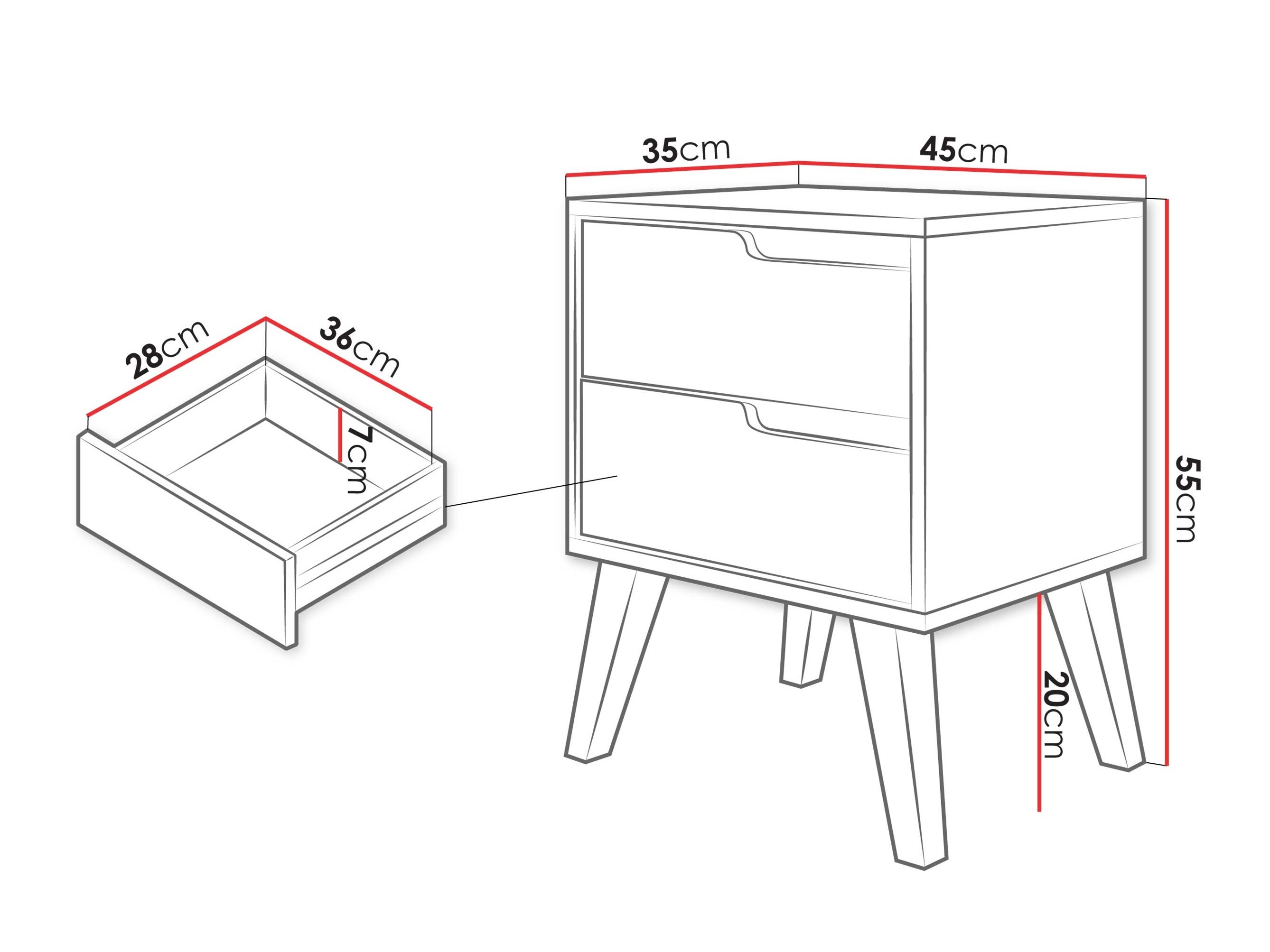 Mesilla de noche Otis (Cachemira)
