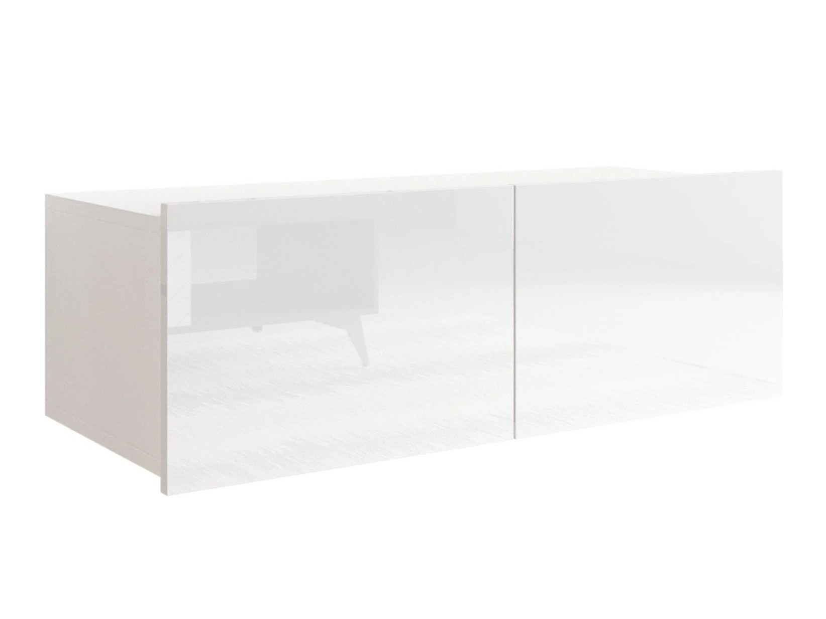Mueble TV Remus I (Blanco + Blanco brillante)