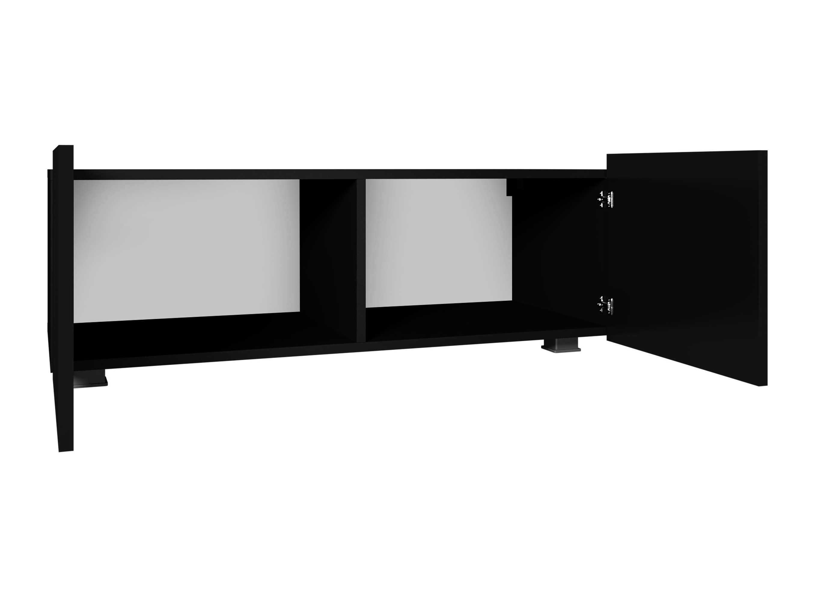 Mueble TV Remus I (Negro + Negro brillante)