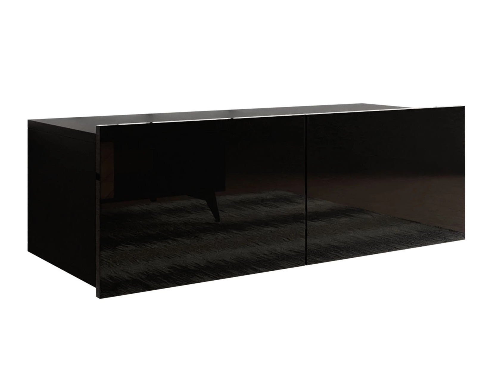 Mueble TV Tivdalu 104 (Negro + Negro brillante)
