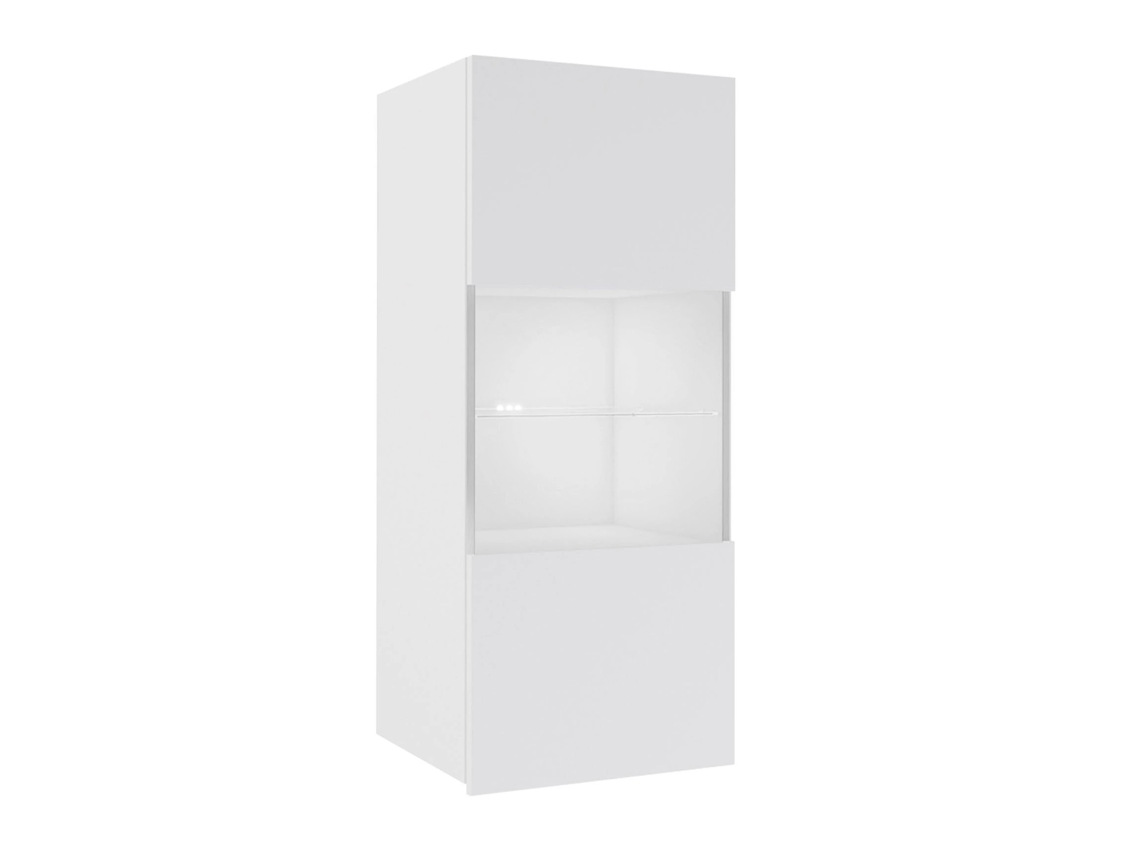 Armario de pared Remus I (Blanco + Blanco brillante)