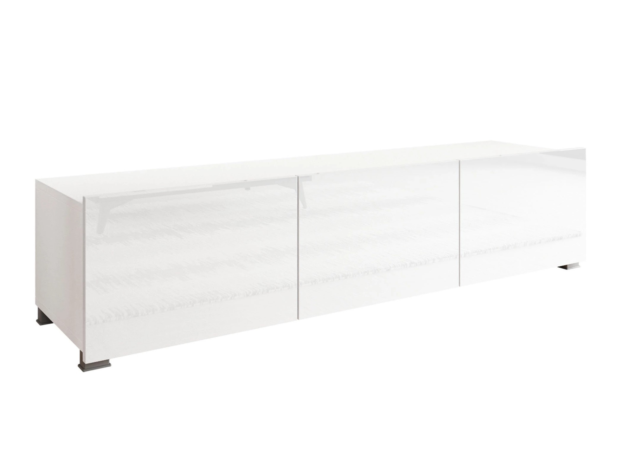 Mueble TV Tivdalu 103 (Blanco + Blanco brillante)