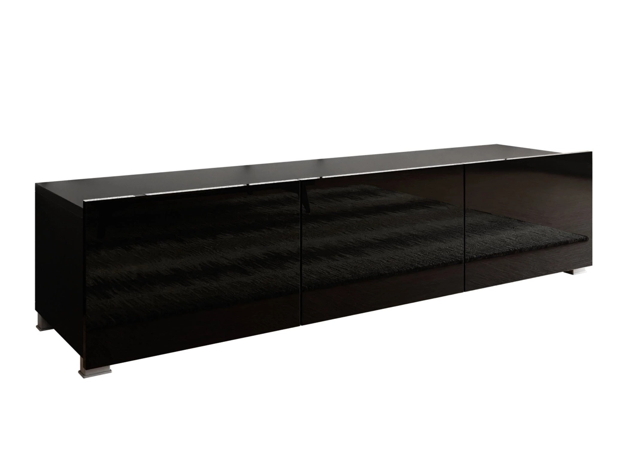 Mueble TV Tivdalu 103 (Negro + Negro brillante)