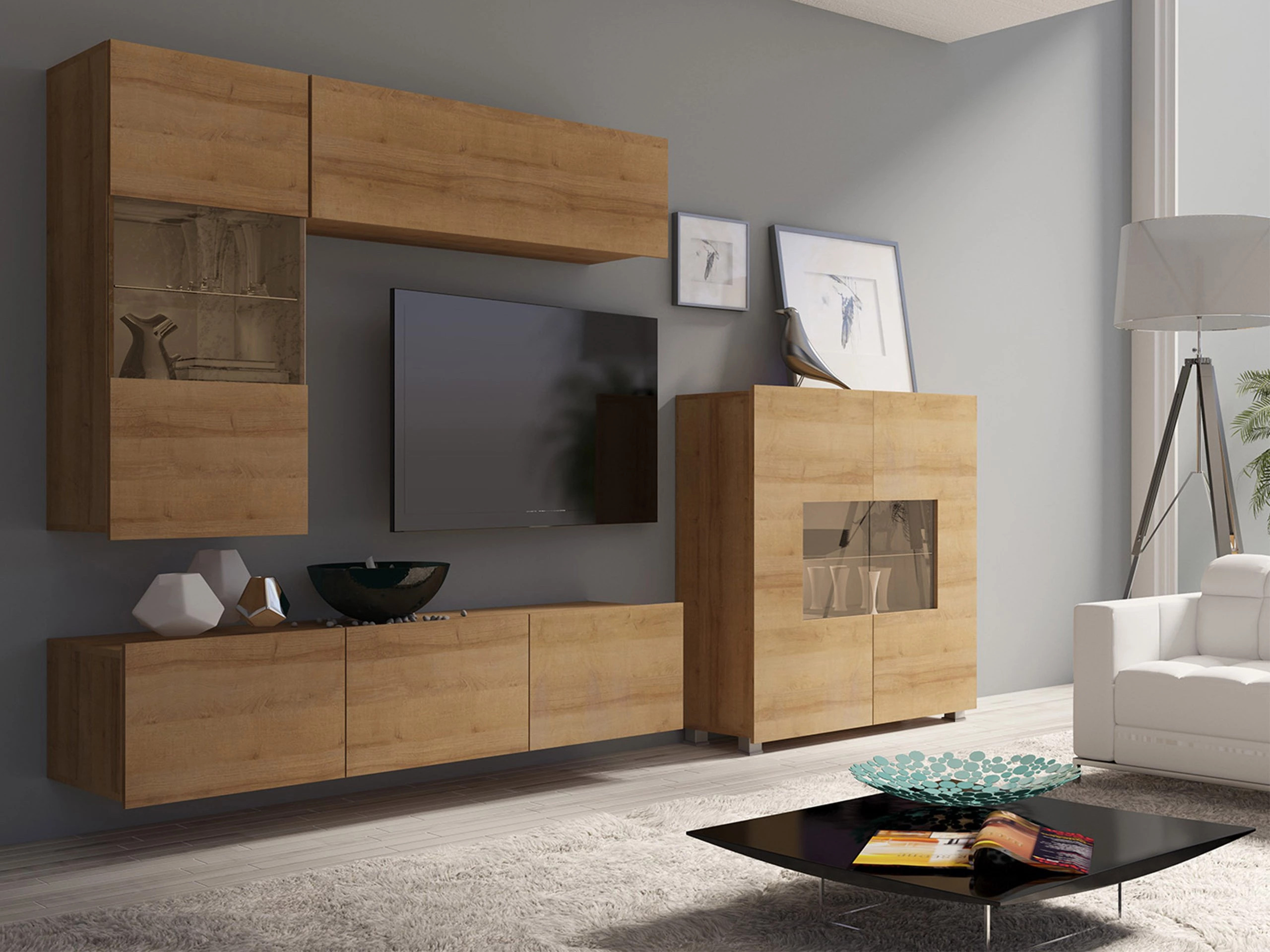 Conjunto de salón Remus III (Roble dorado)