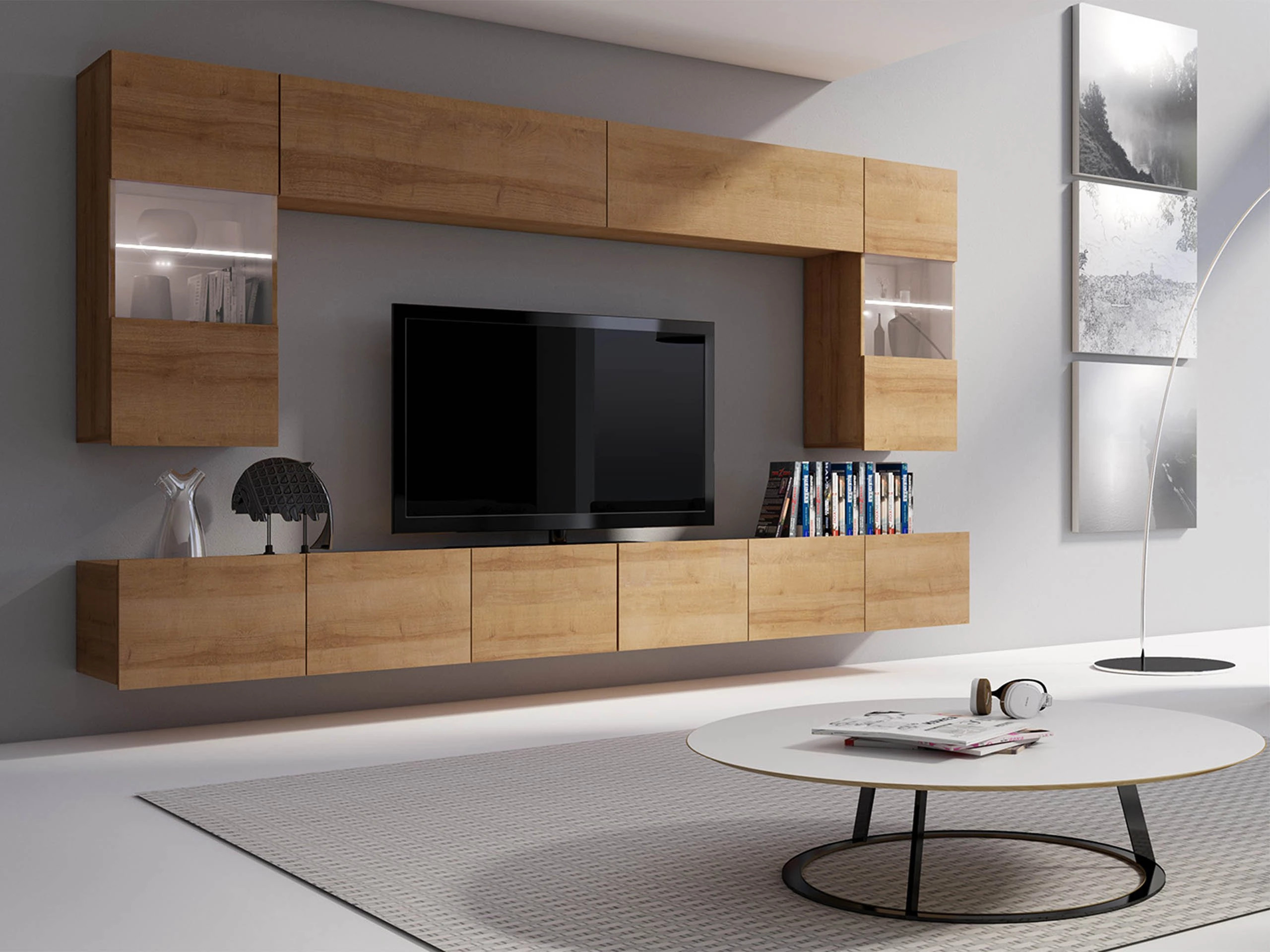 Conjunto de salón Remus I (Roble dorado)