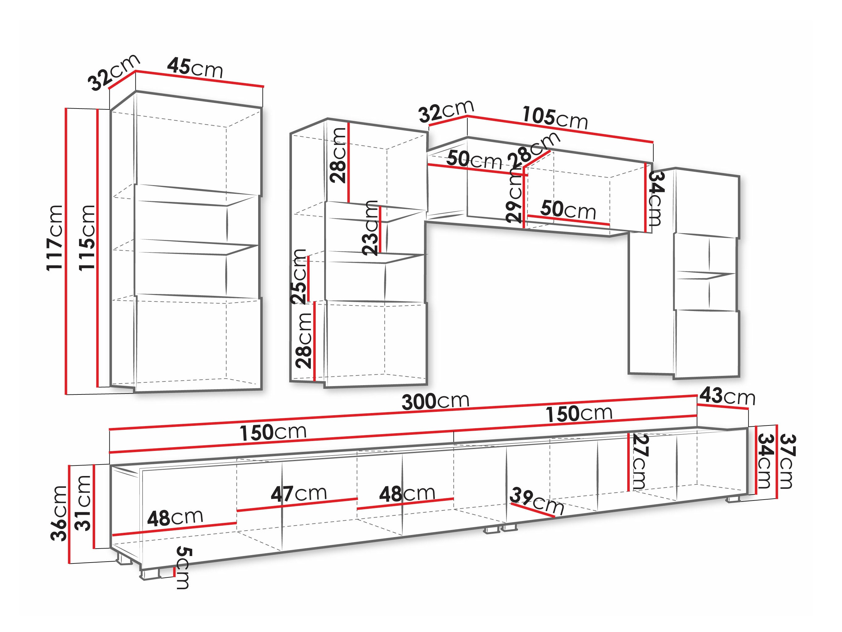 Conjunto de salón Tivdalu 109 (Negro + Negro brillante)