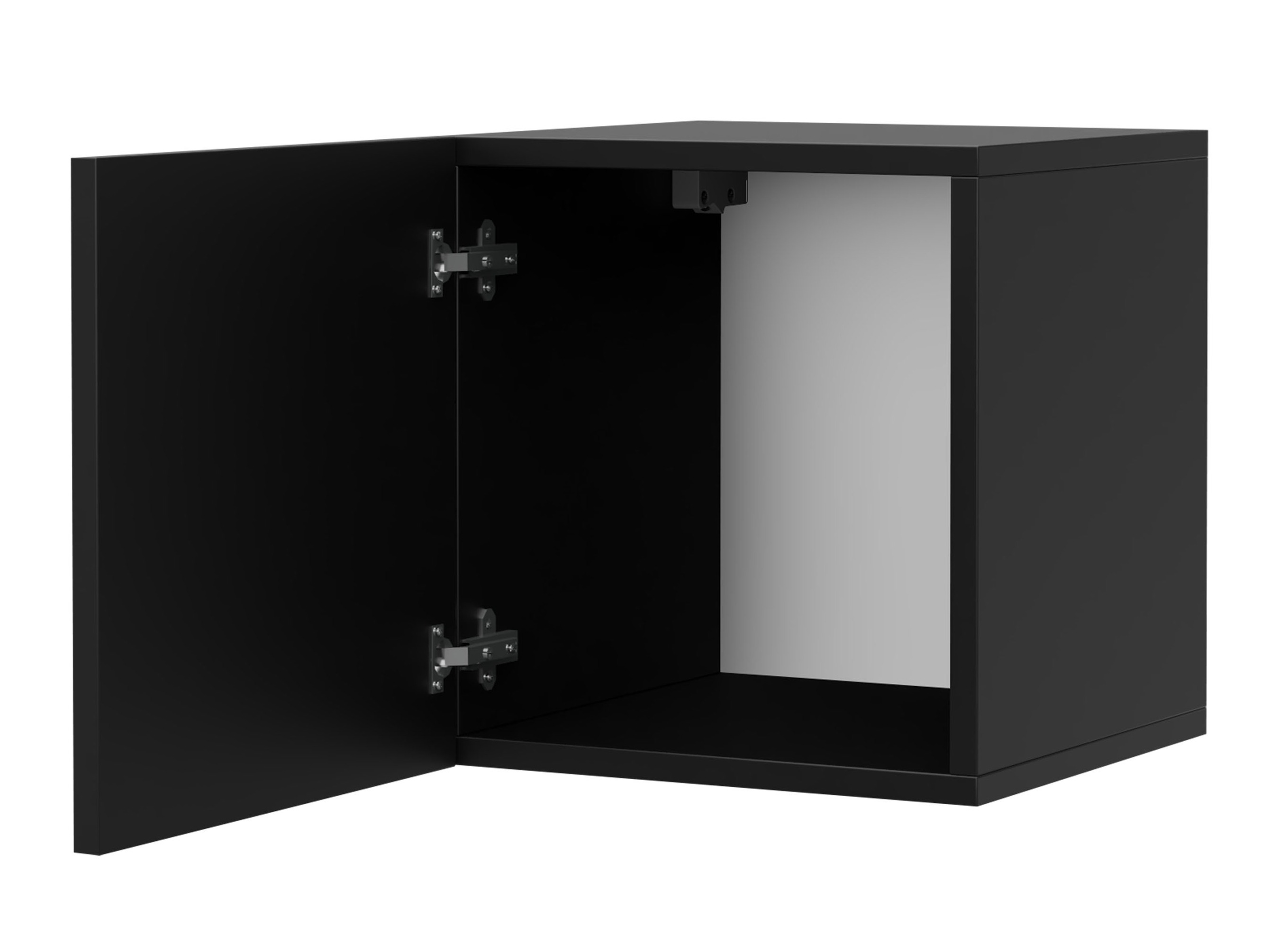 Armario de pared Remus II (Blanco + Blanco brillante)