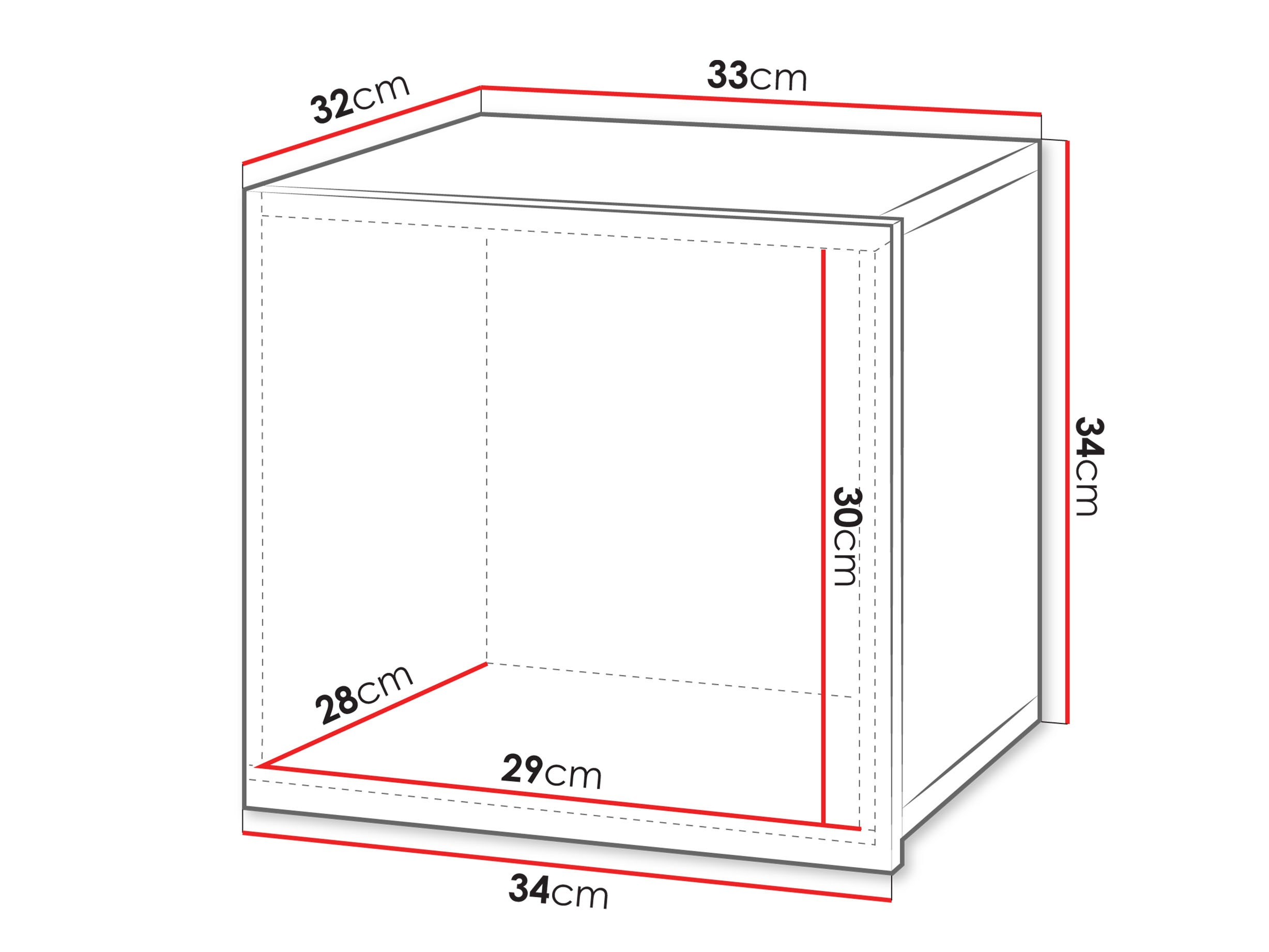 Armario de pared Remus II (Negro + Negro brillante)