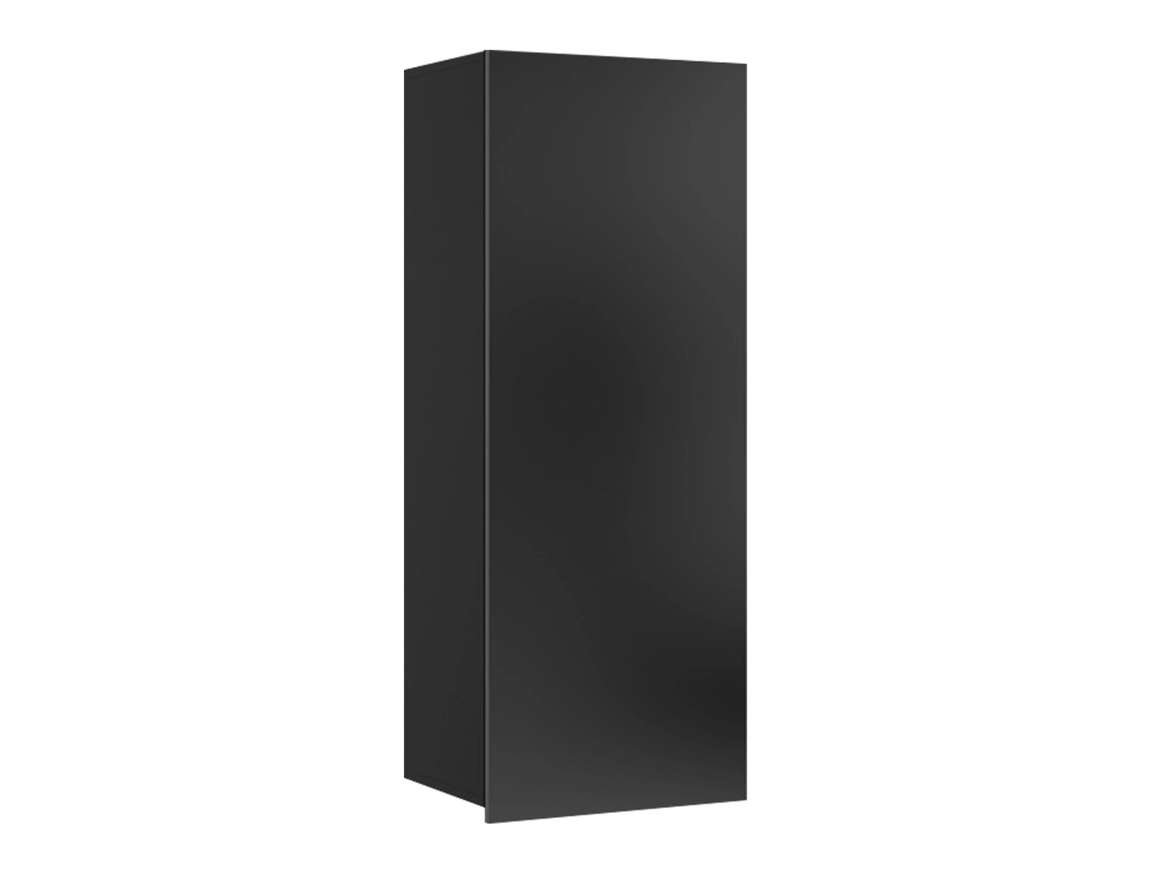 Armario de pared Tivdalu 126 (Negro + Negro brillante)