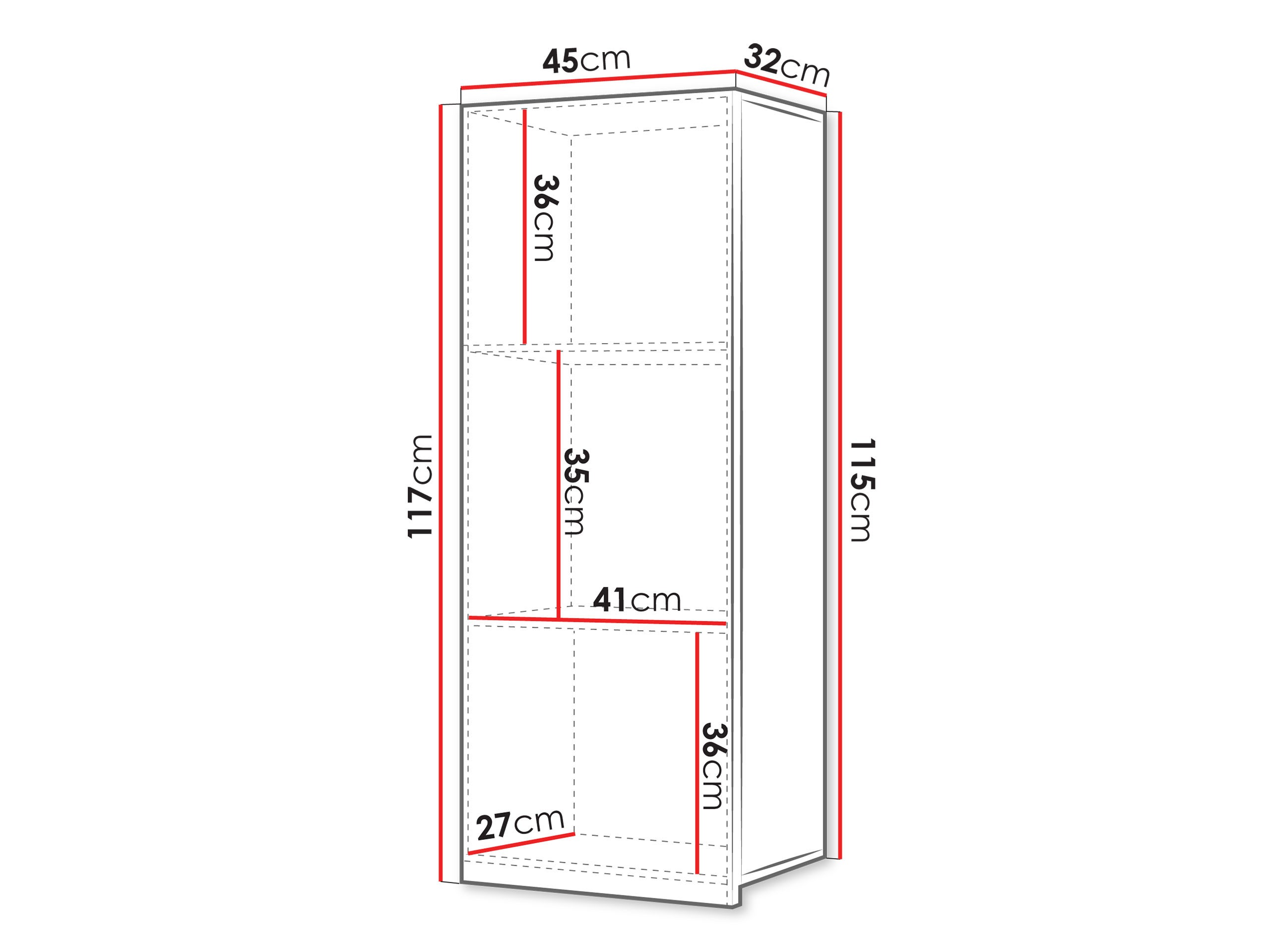 Armario de pared Tivdalu 126 (Negro + Negro brillante)
