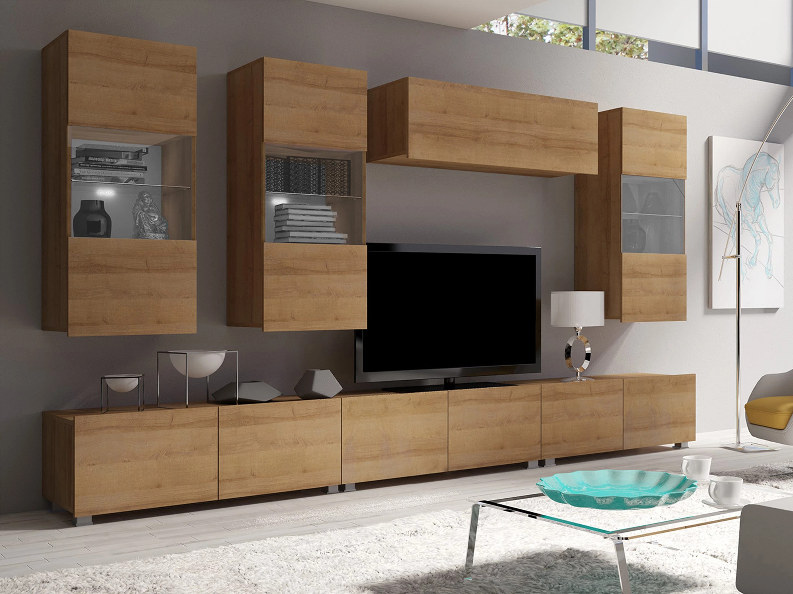 Conjunto de salón Remus XI (Roble dorado)