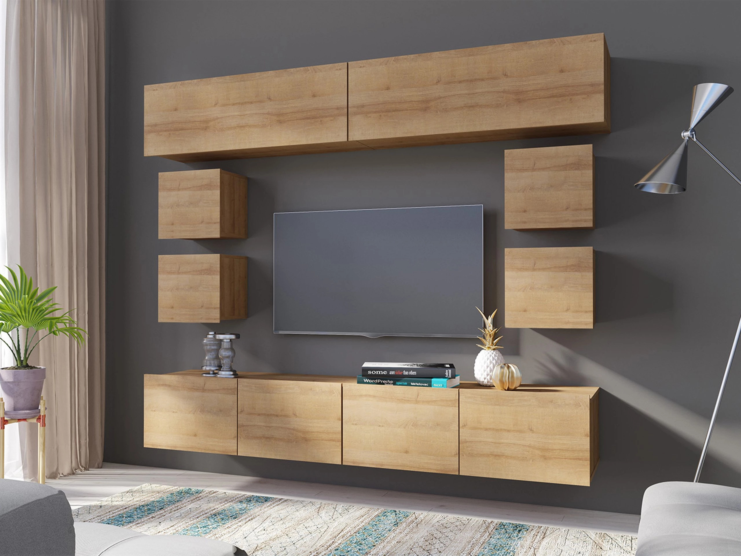 Conjunto de salón Remus XVI (Roble dorado)