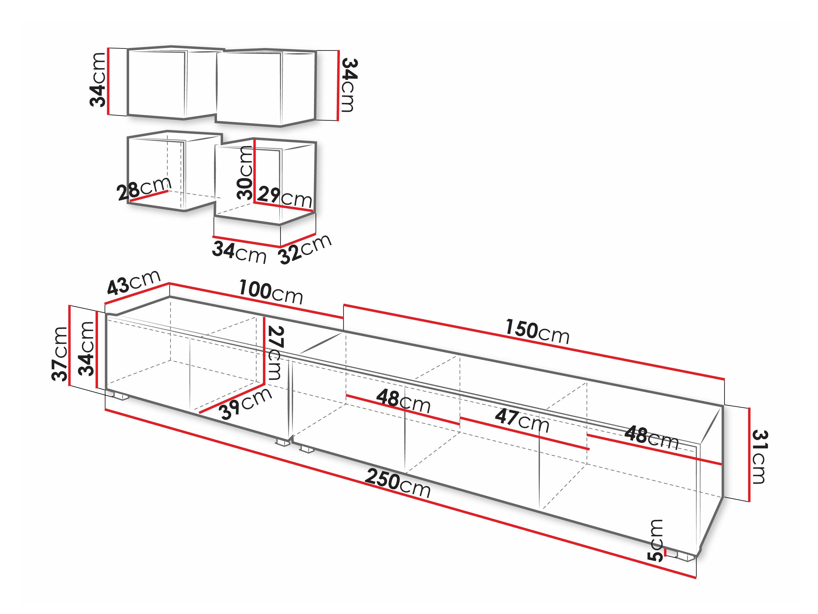 Conjunto de salón Remus XVIII (Blanco + Blanco brillante)