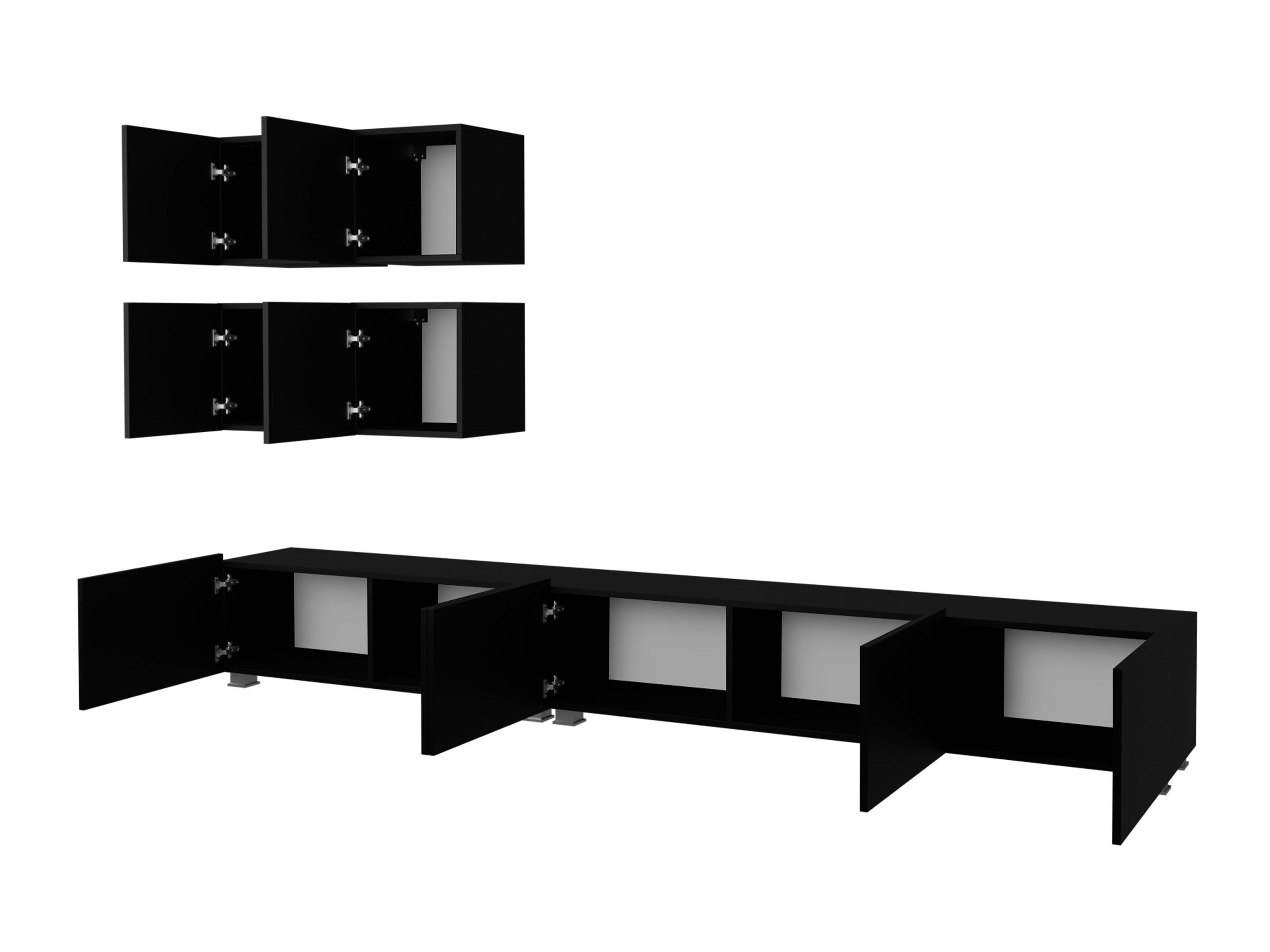 Conjunto de salón Remus XVIII (Roble dorado + Blanco + Blanco brillante)