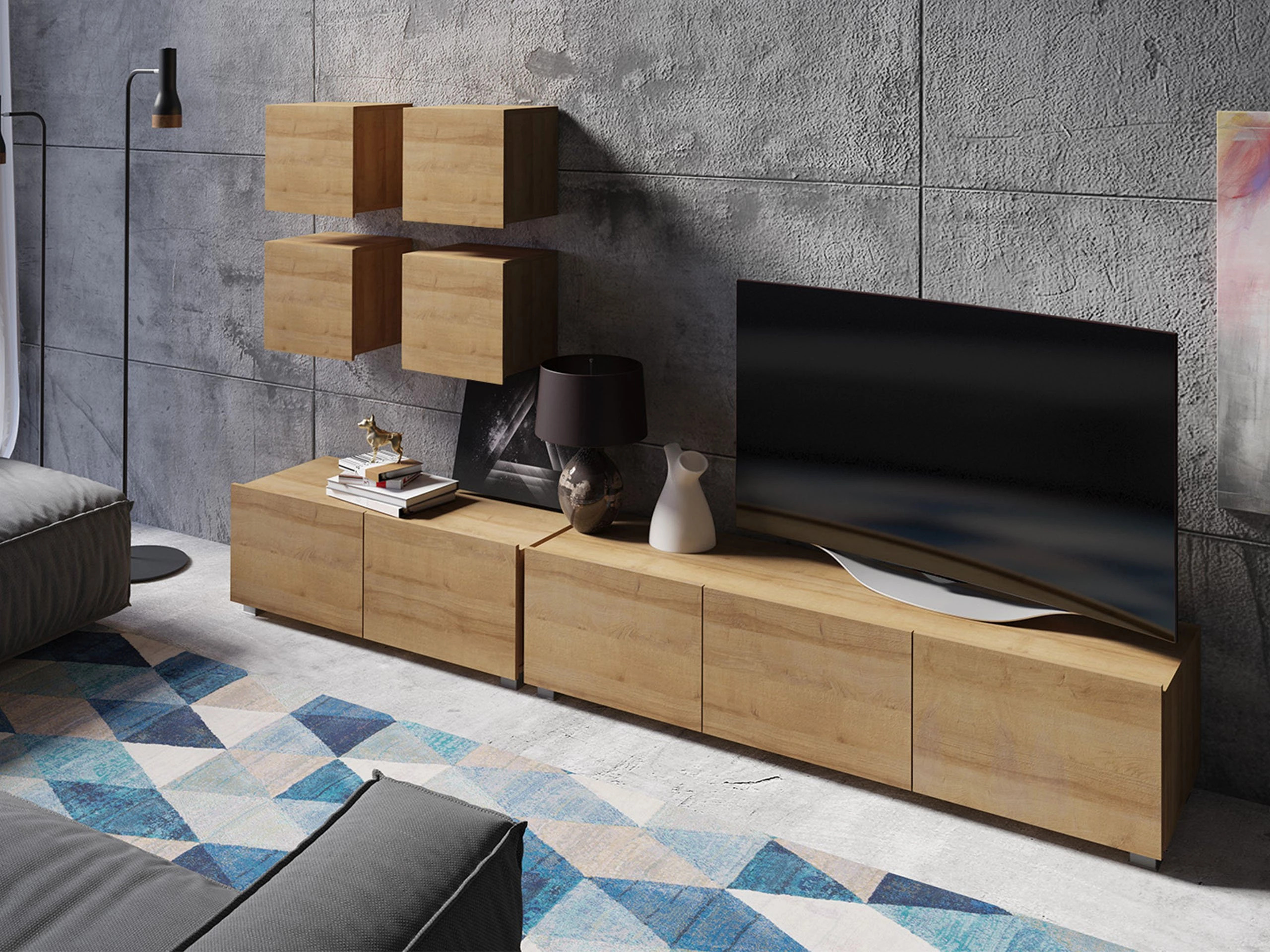 Conjunto de salón Remus XVIII (Roble dorado)