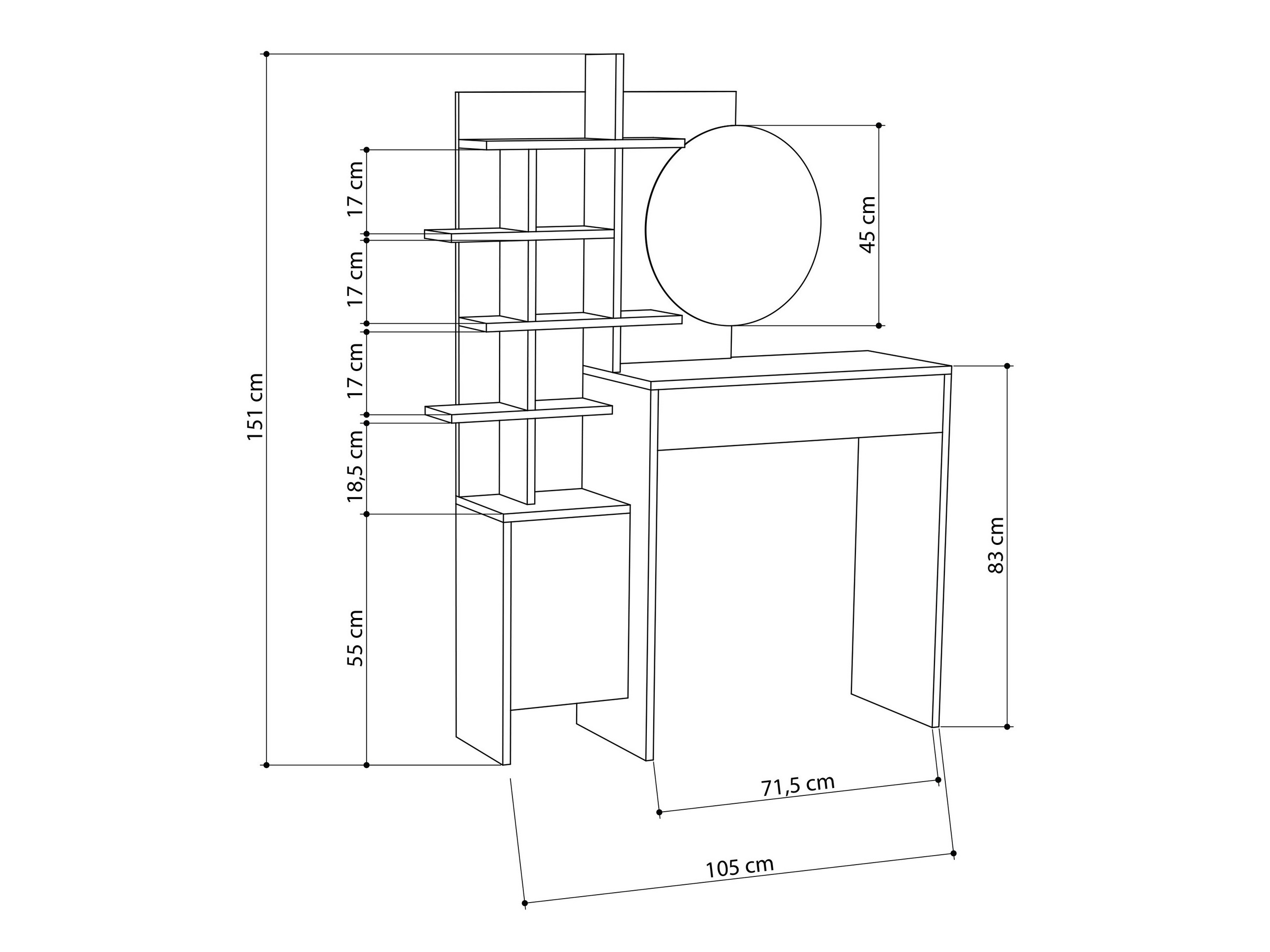 Tocador Kailua 220 (Blanco)