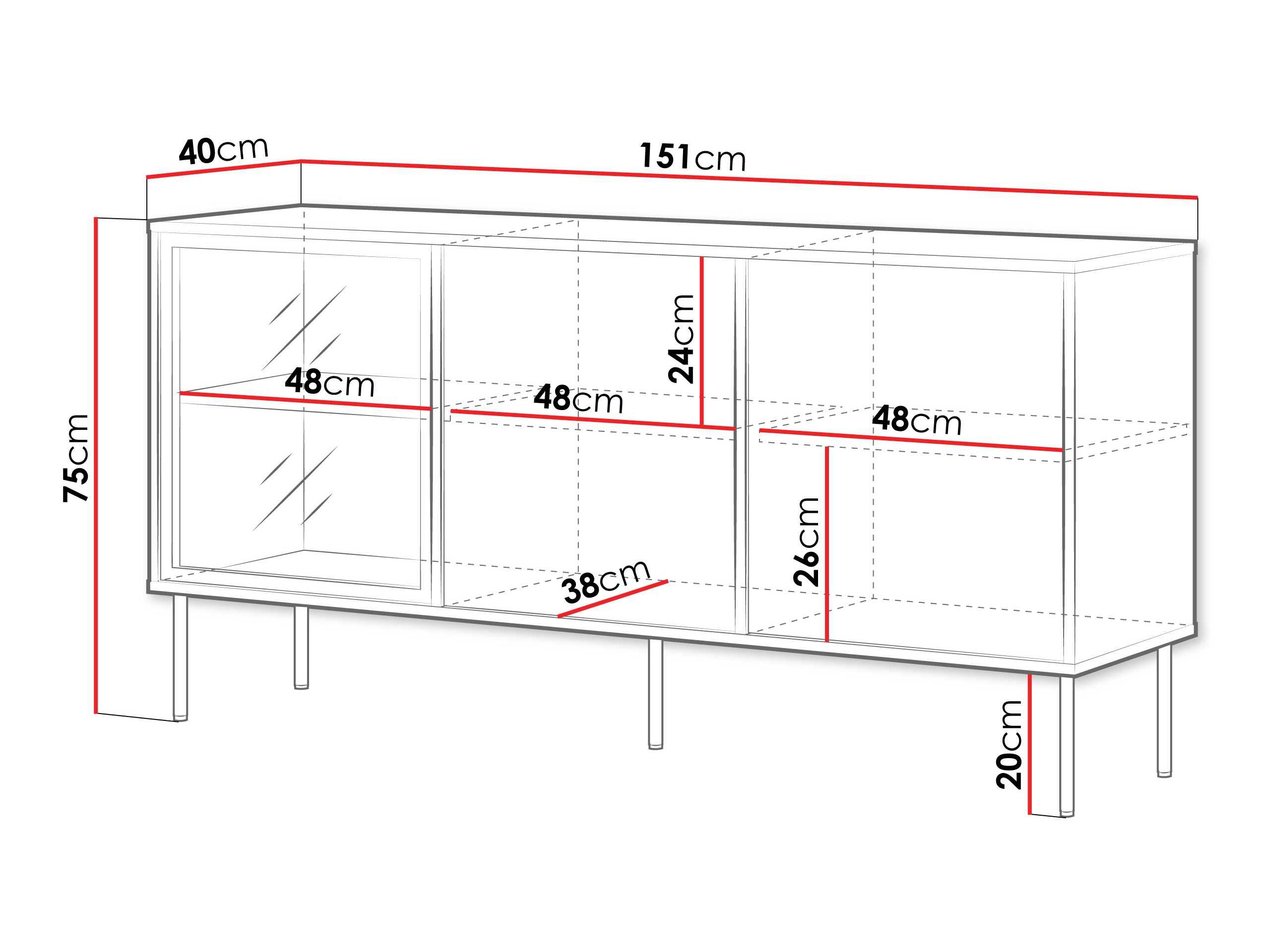 Aparador Merevai 101 (Cachemira)