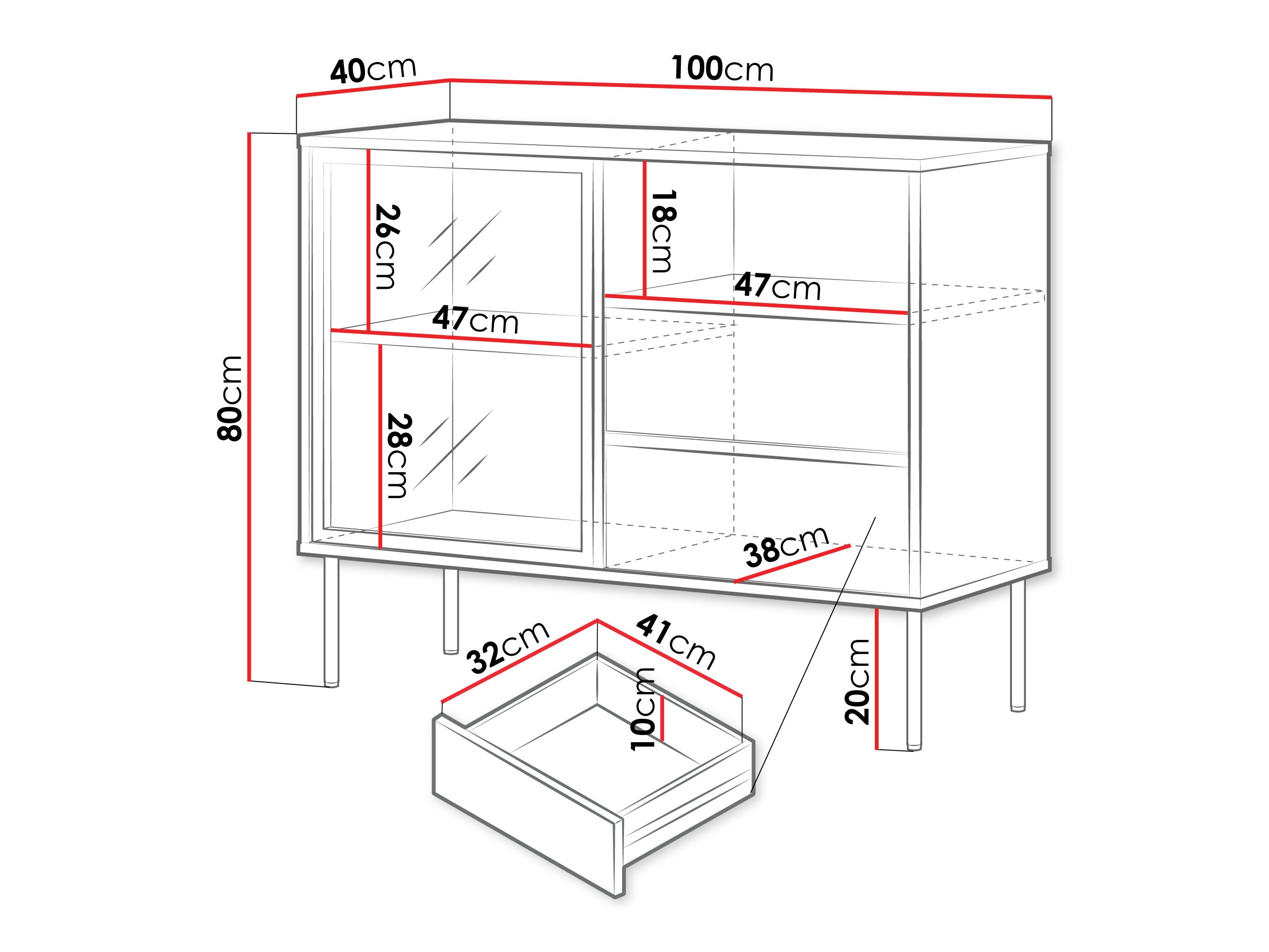 Cómoda Merevai 100 (Cachemira)