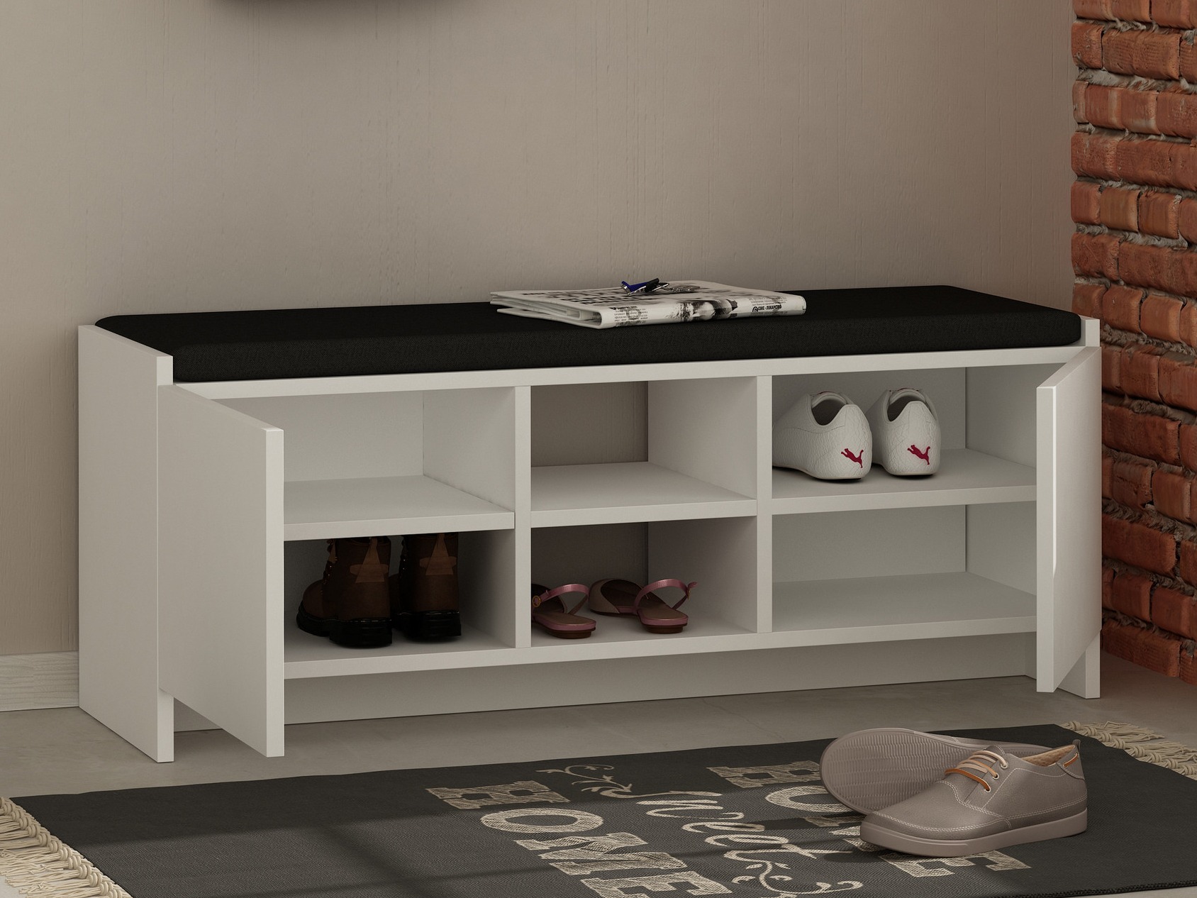 Estante para zapatos Kailua 1047 (Blanco)