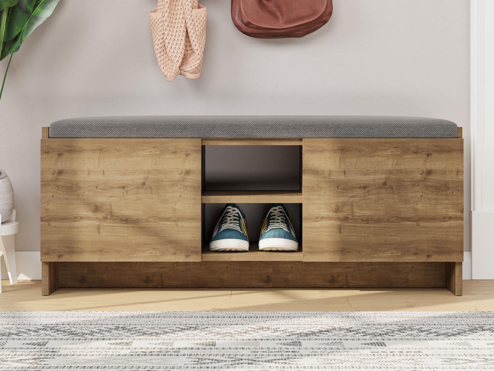 Estante para zapatos Kailua 1047 (Roble oscuro)