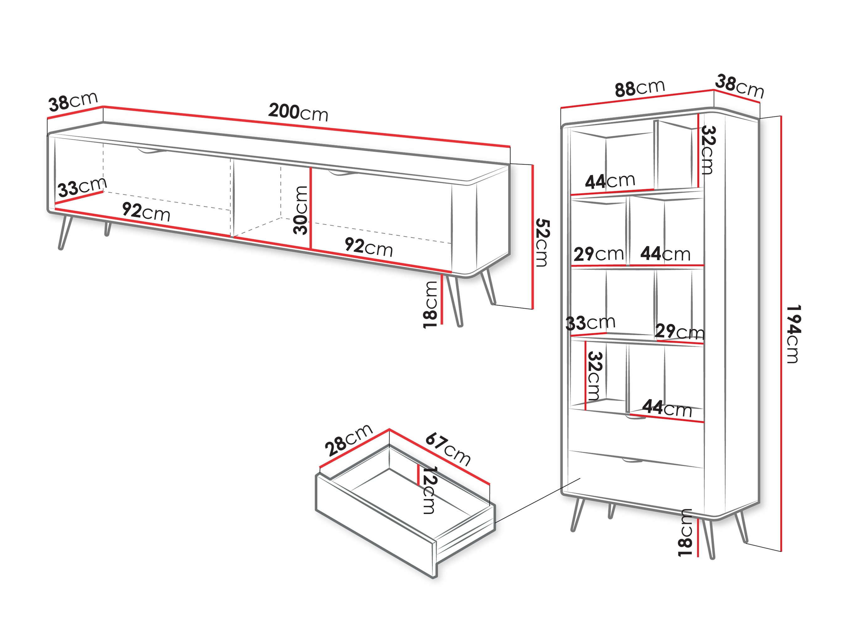 Conjunto de salón Lectum (Beige)