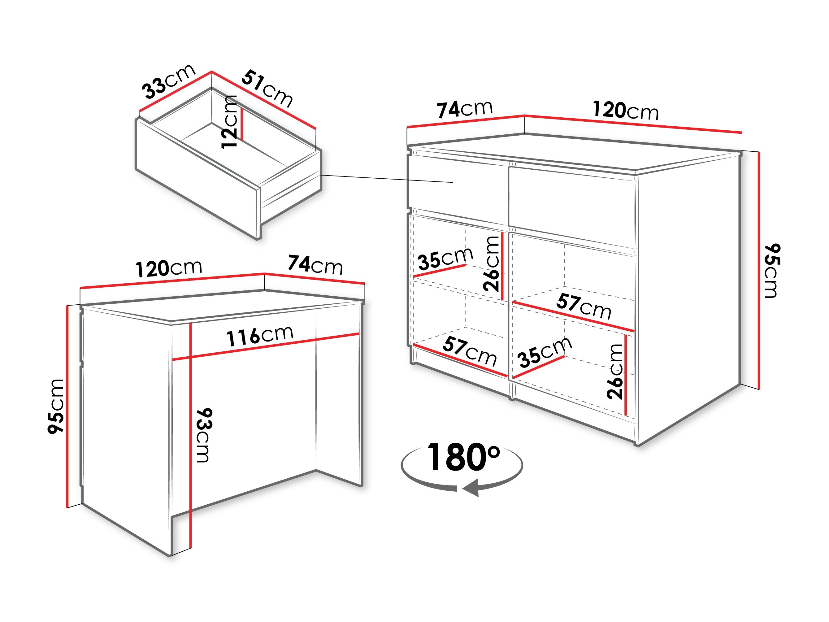 Isla de cocina Comfivo 504 (Blanco)