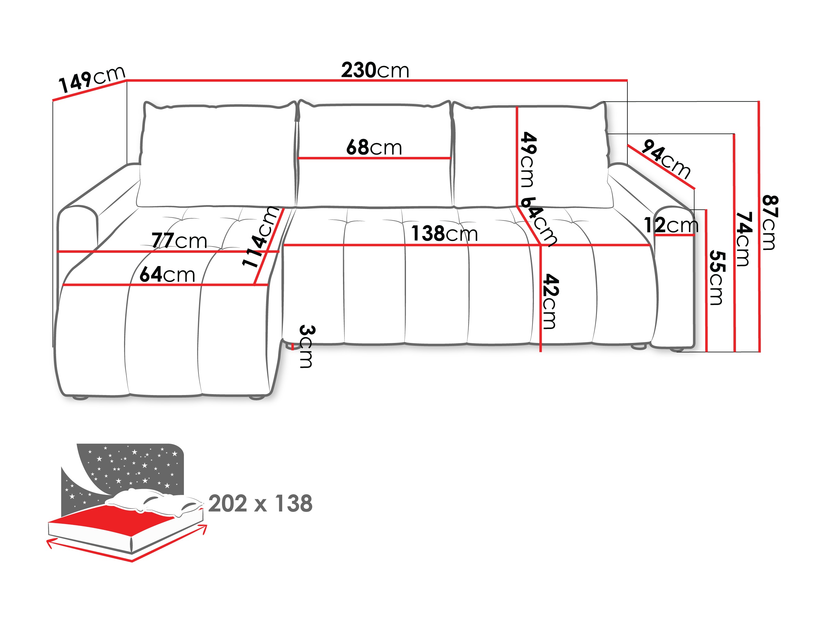 Sofá rinconero Specio (Polo 872)