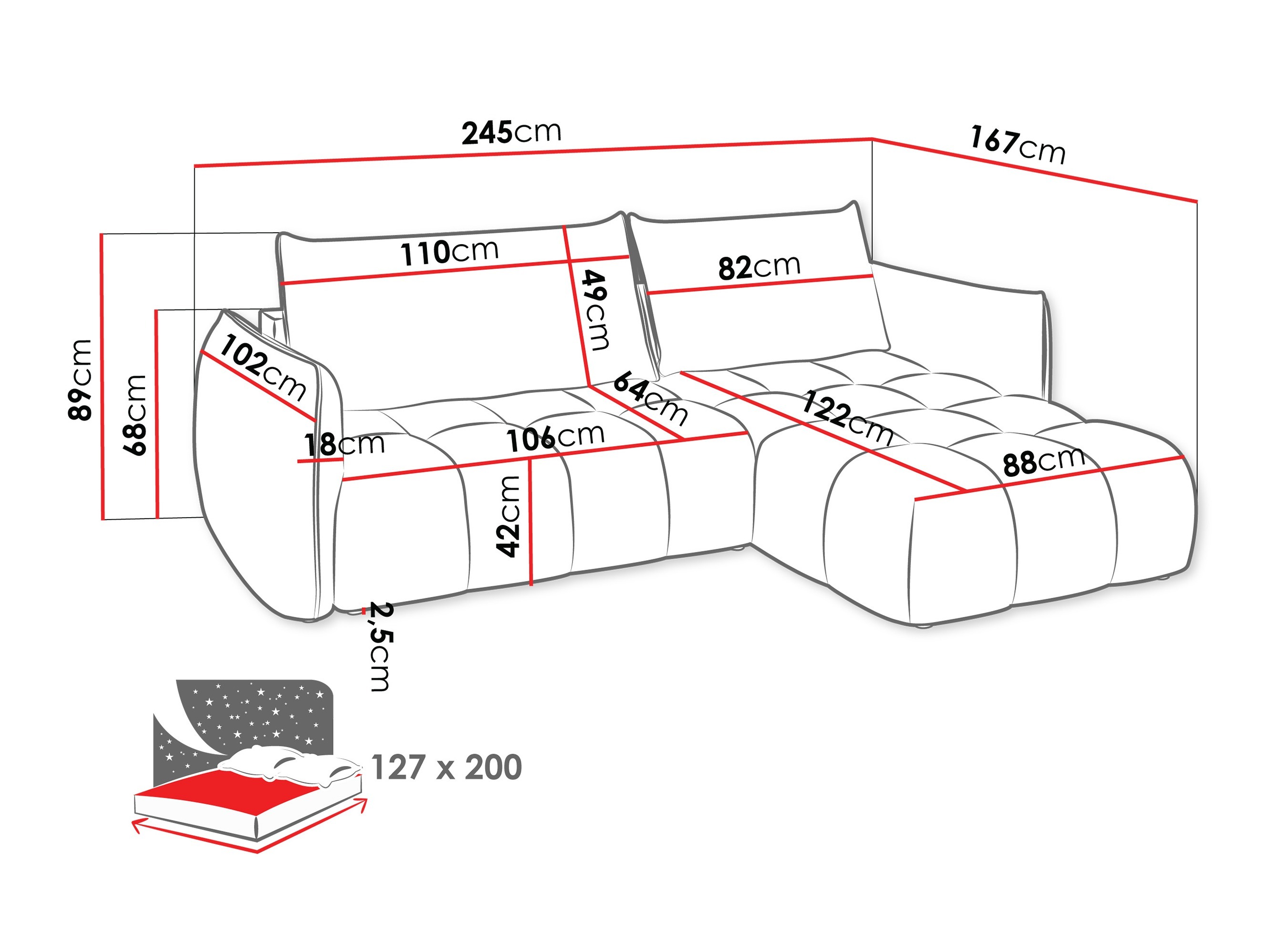 Sofá rinconero Naturis (Lumo 55)