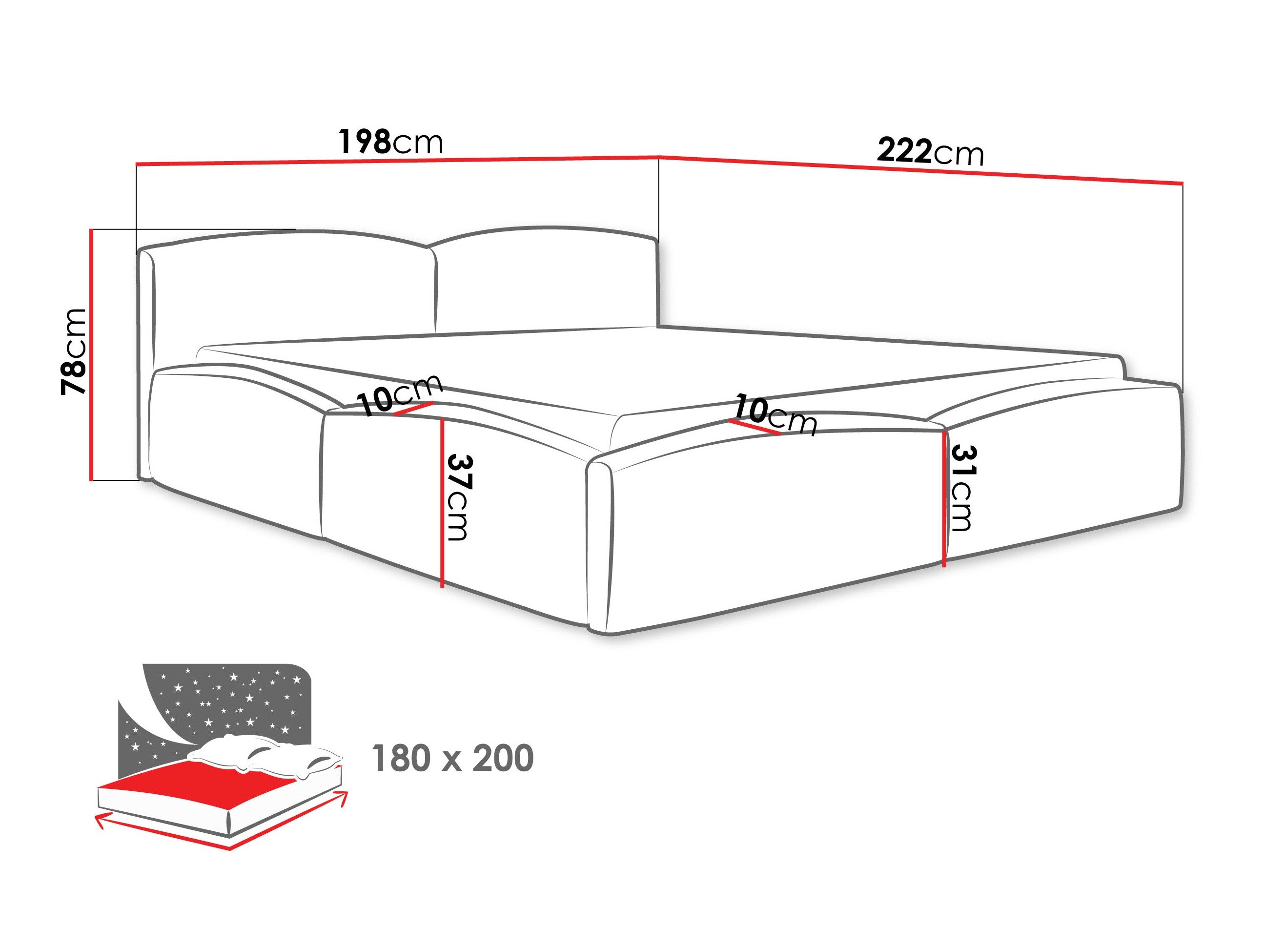 Cama TrendyNest Caprio (Lumo 55)