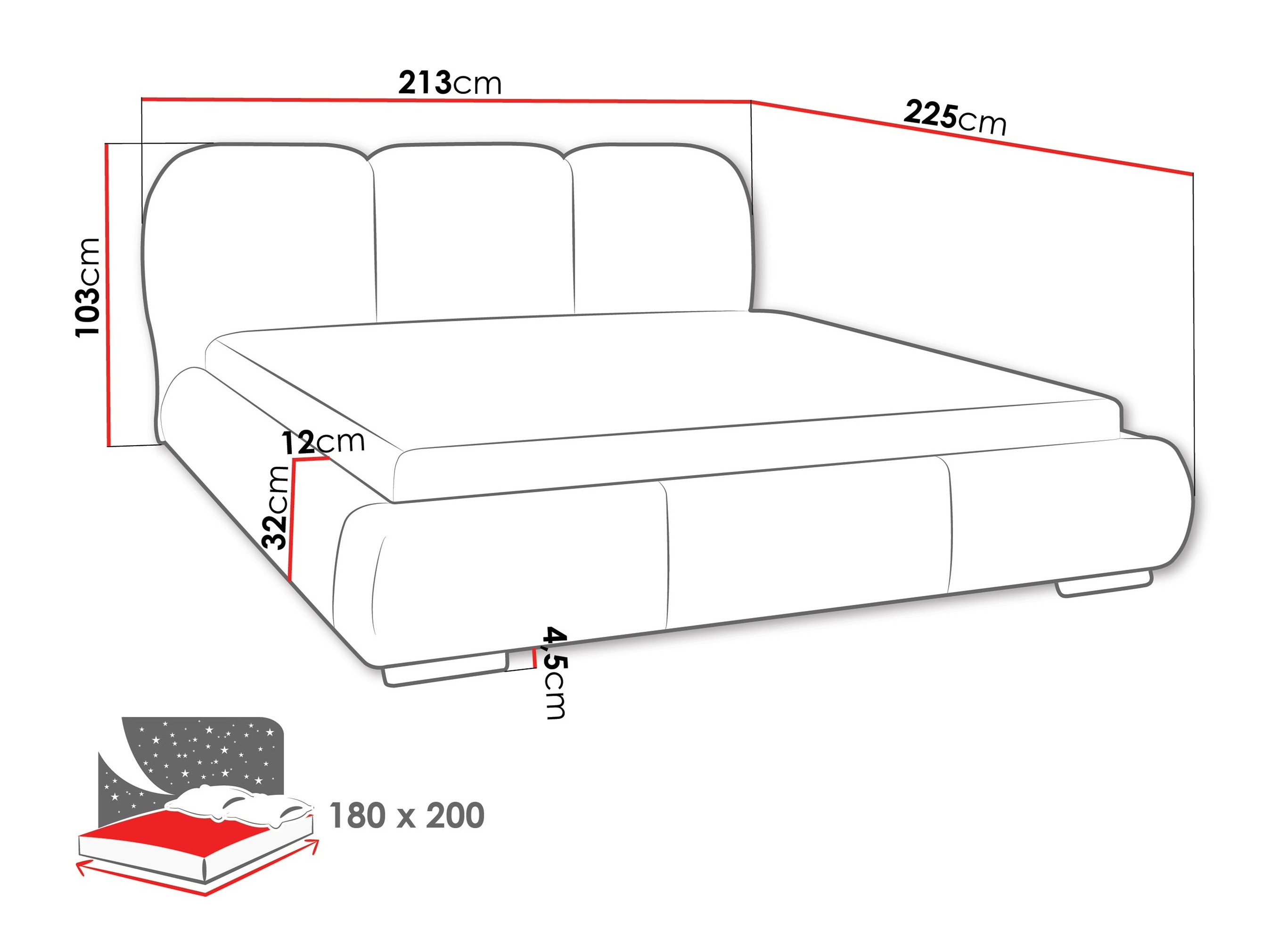 Cama TrendyNest Navium (Coral 15)