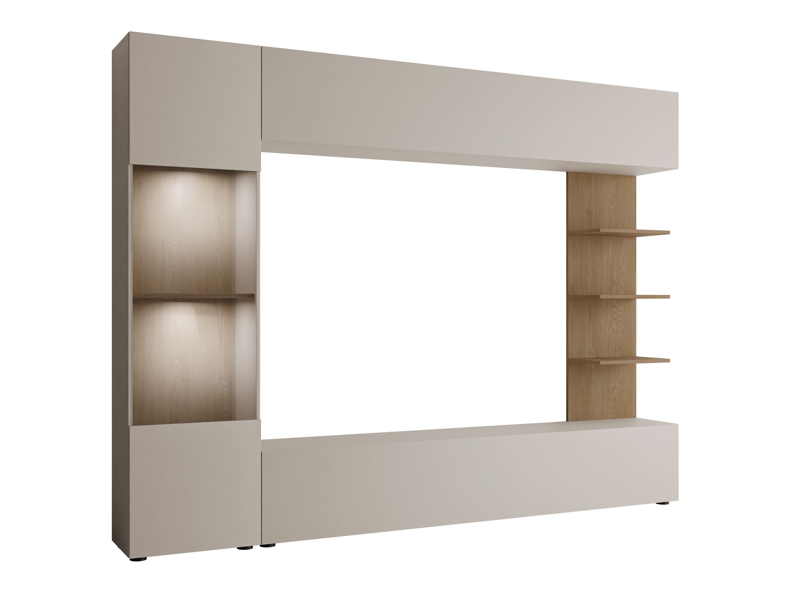 Conjunto de salón Comfivo 210 (Cachemira + Roble)