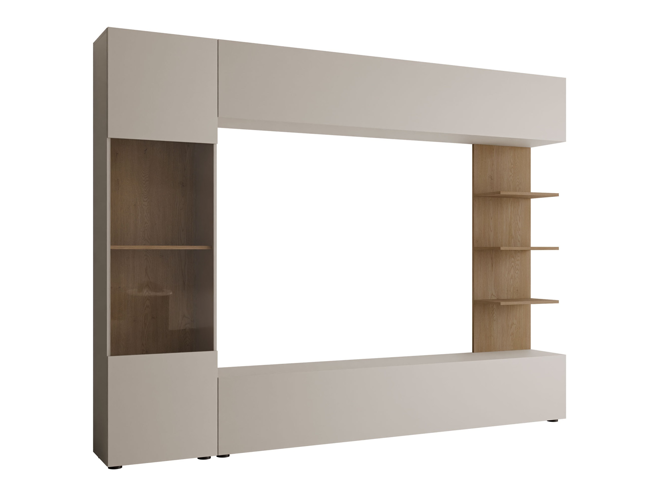 Conjunto de salón Comfivo Animus (Cachemira + Roble)