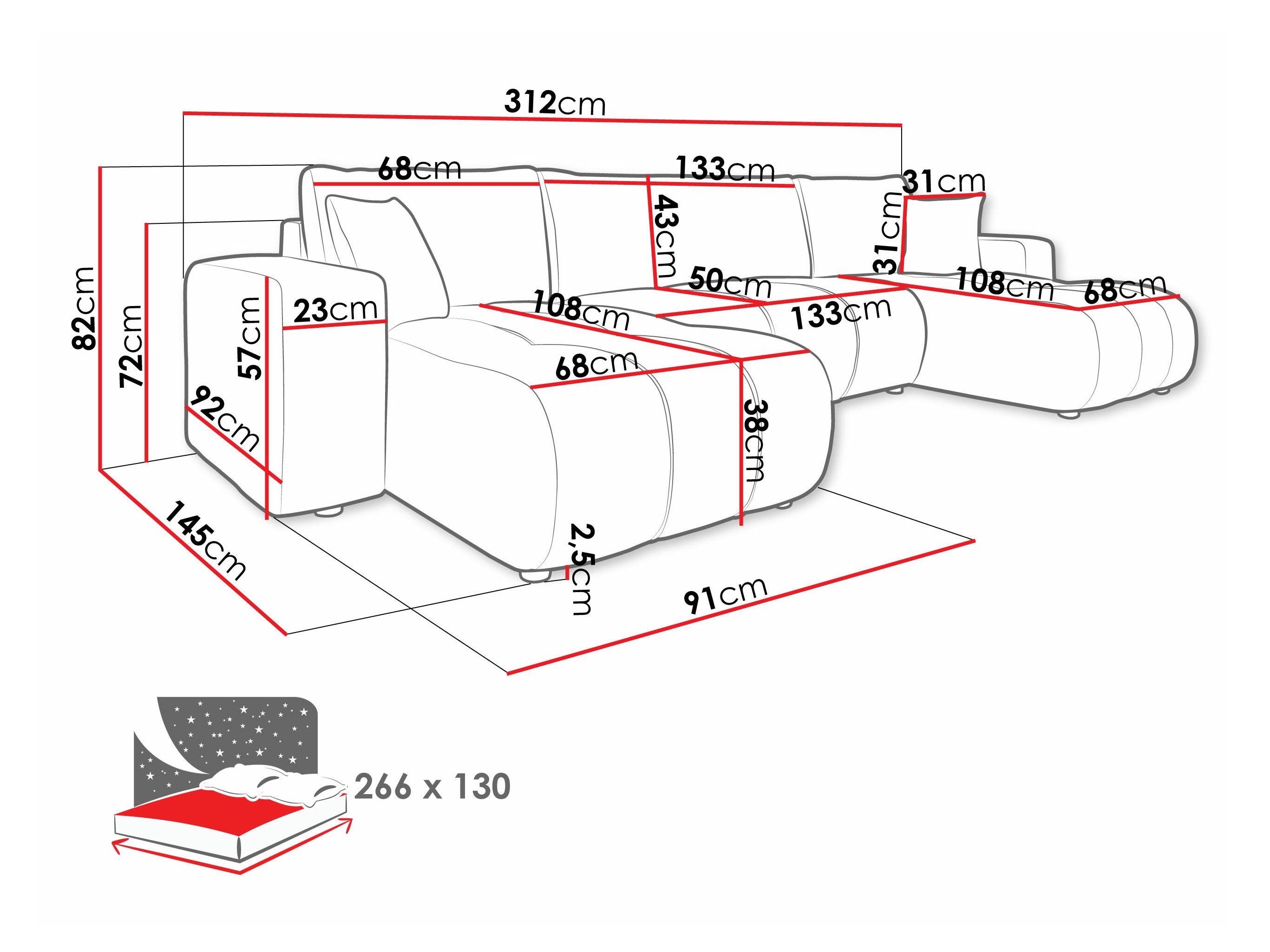 Sofá rinconero SP6642
