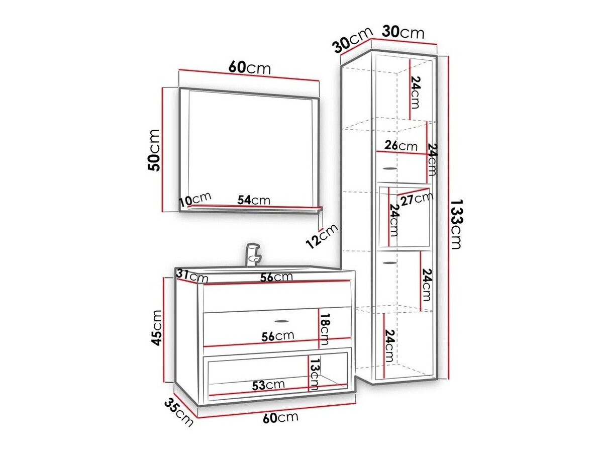 Conjunto de mueble de baño SP6644