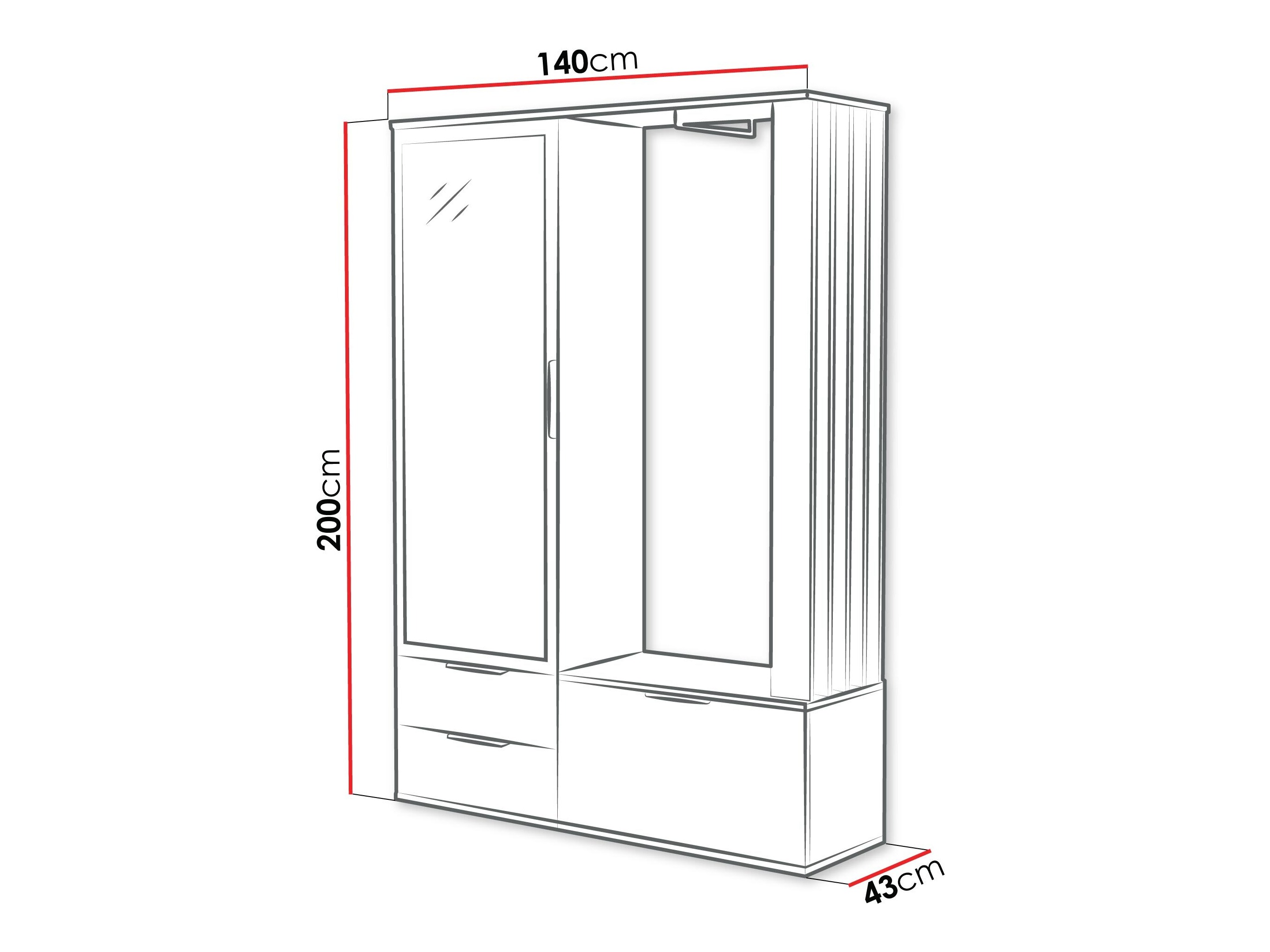 Conjunto para recibidor Honolulu 261