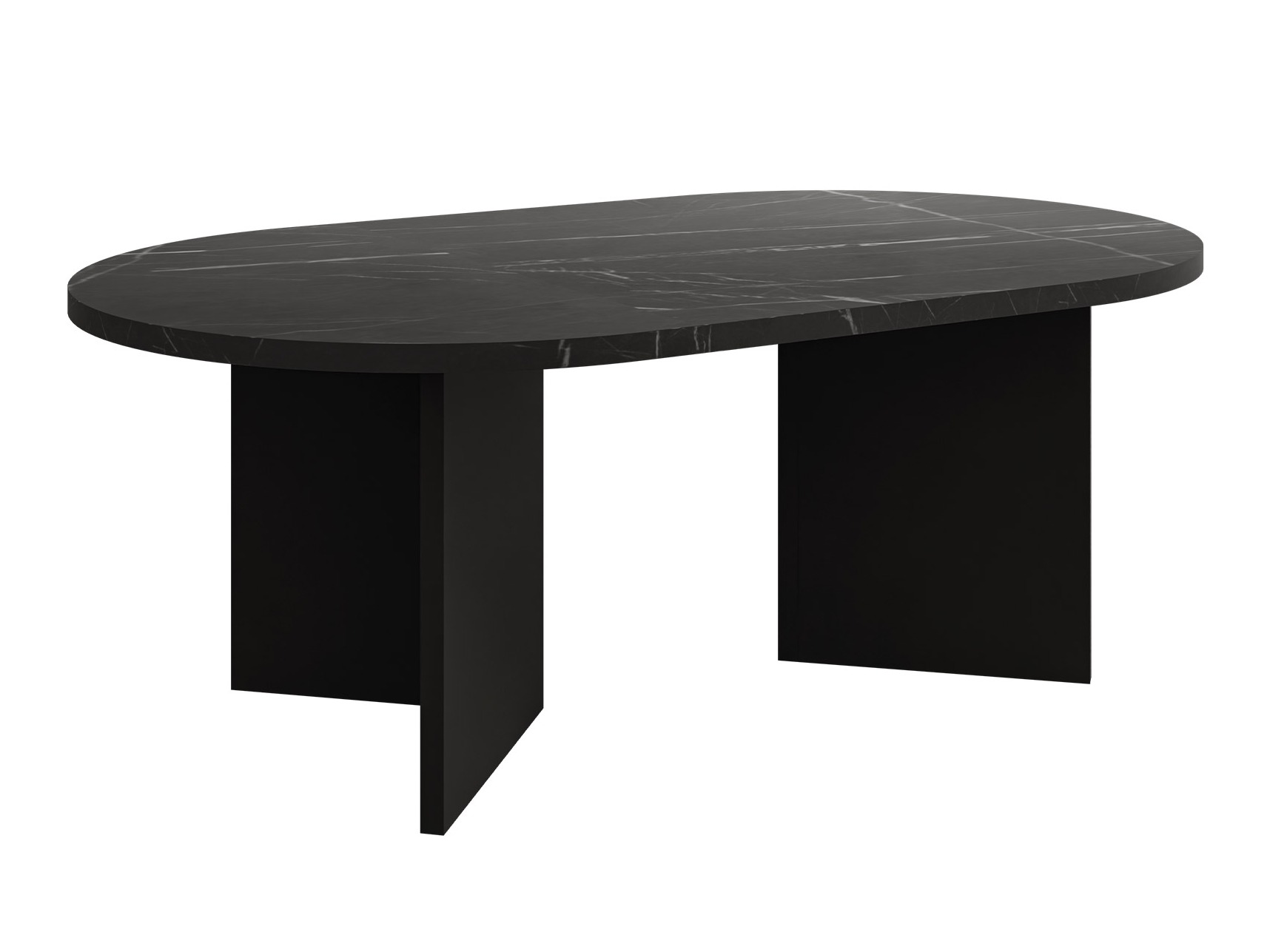Mesa de centro Comfivo 509 (Mármol negro + Negro)