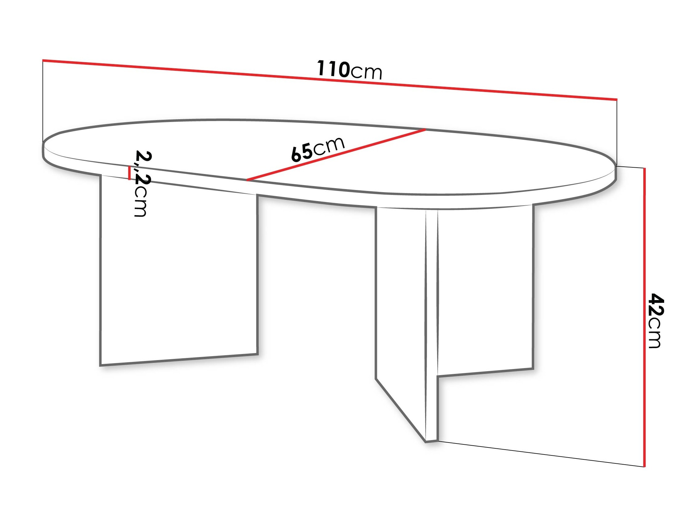 Mesa de centro Comfivo 509 (Roble)
