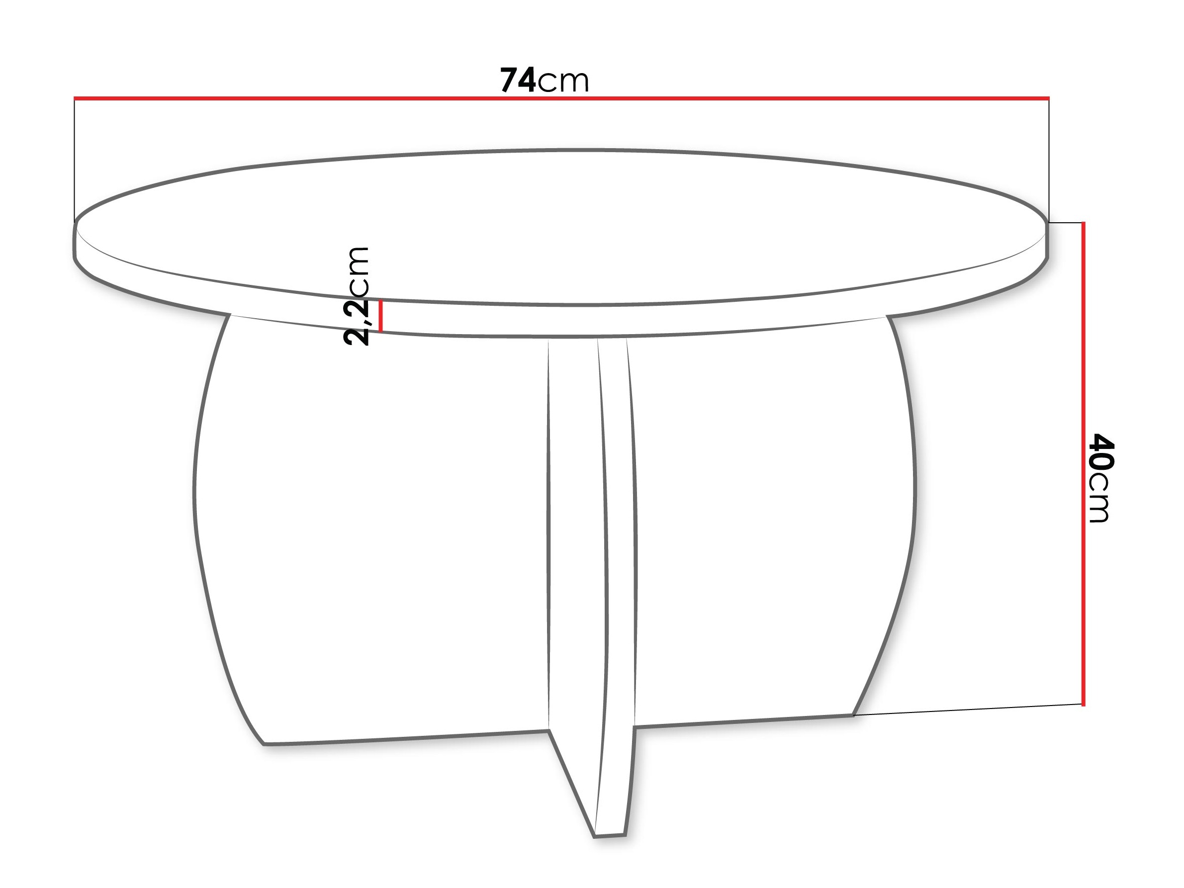 Mesa de centro Comfivo Pagas (Beige)