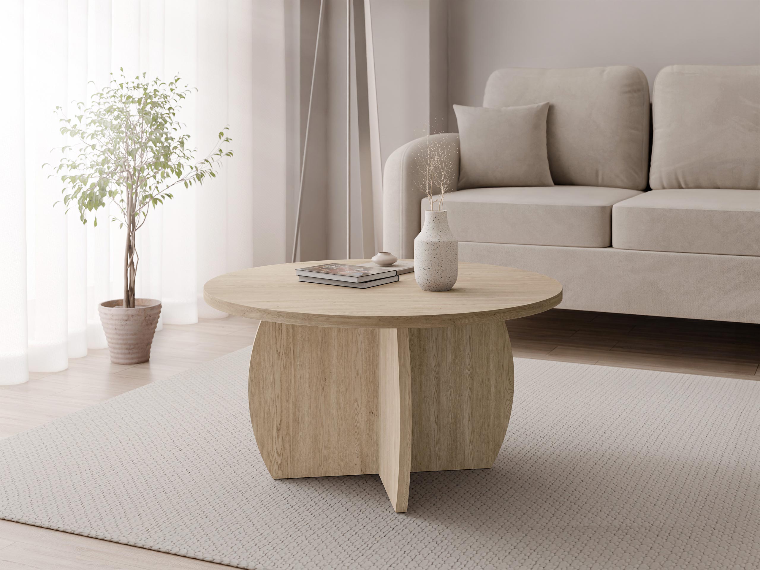 Mesa de centro Comfivo Pagas (Roble)