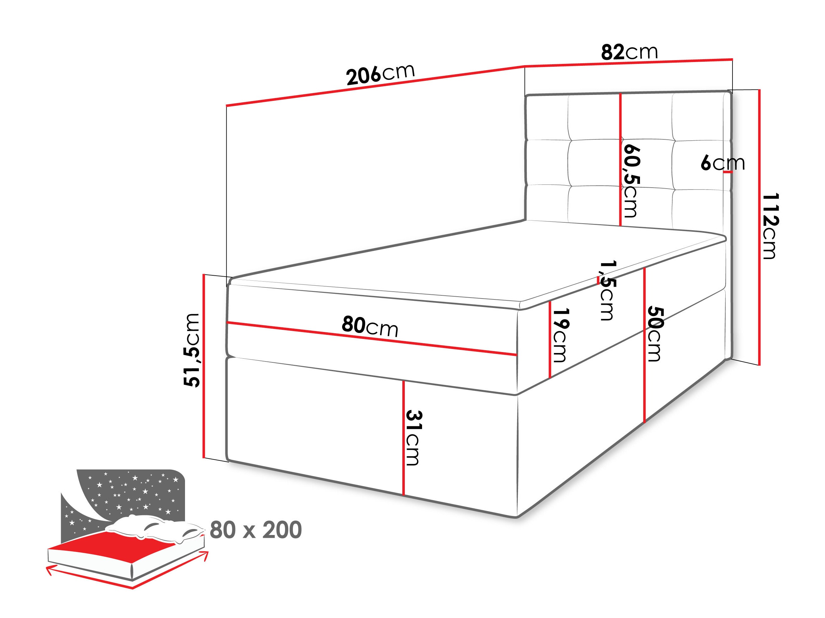 Cama continental Comfivo Osculum II (Lambi 03)