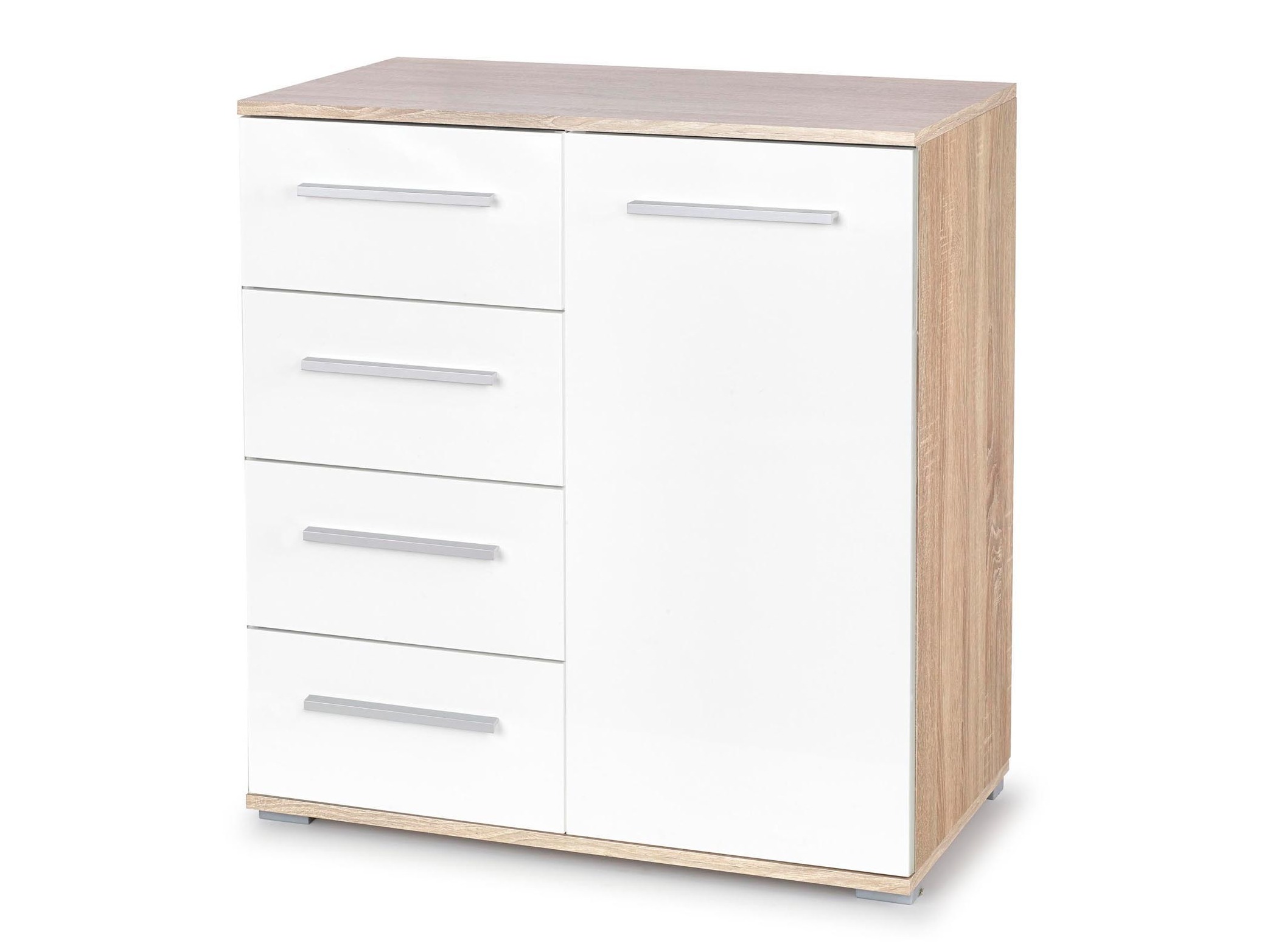 Cómoda Cirveso 101 (Roble Sonoma + Blanco brillante)