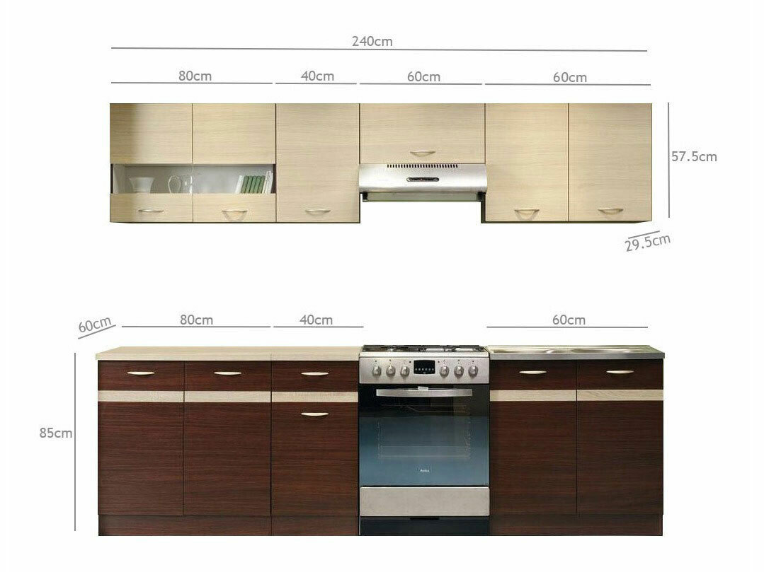 Conjunto de cocina modular Eli Mix 102