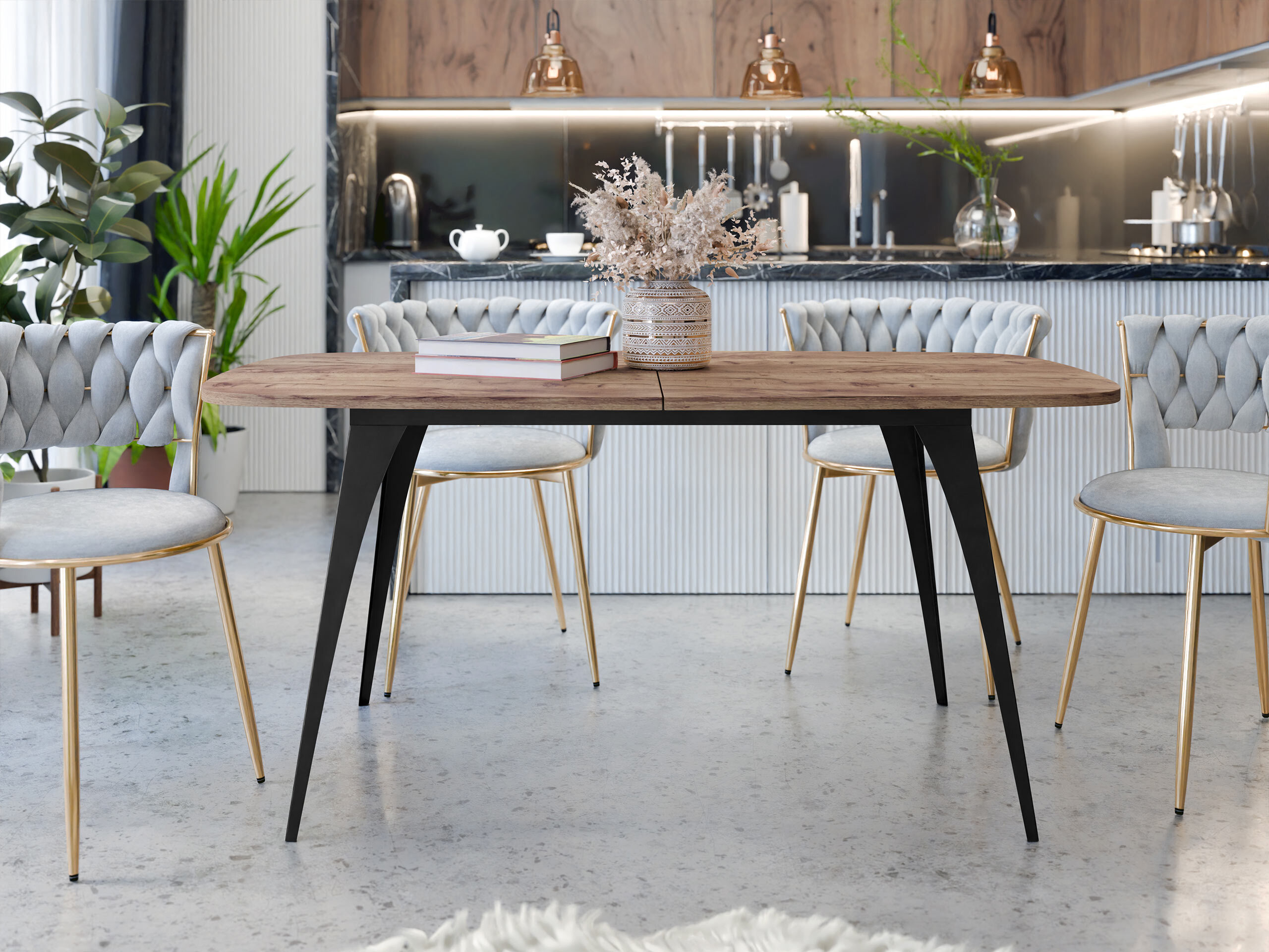 Mesa Oswego 131 (Roble dorado artesanal)