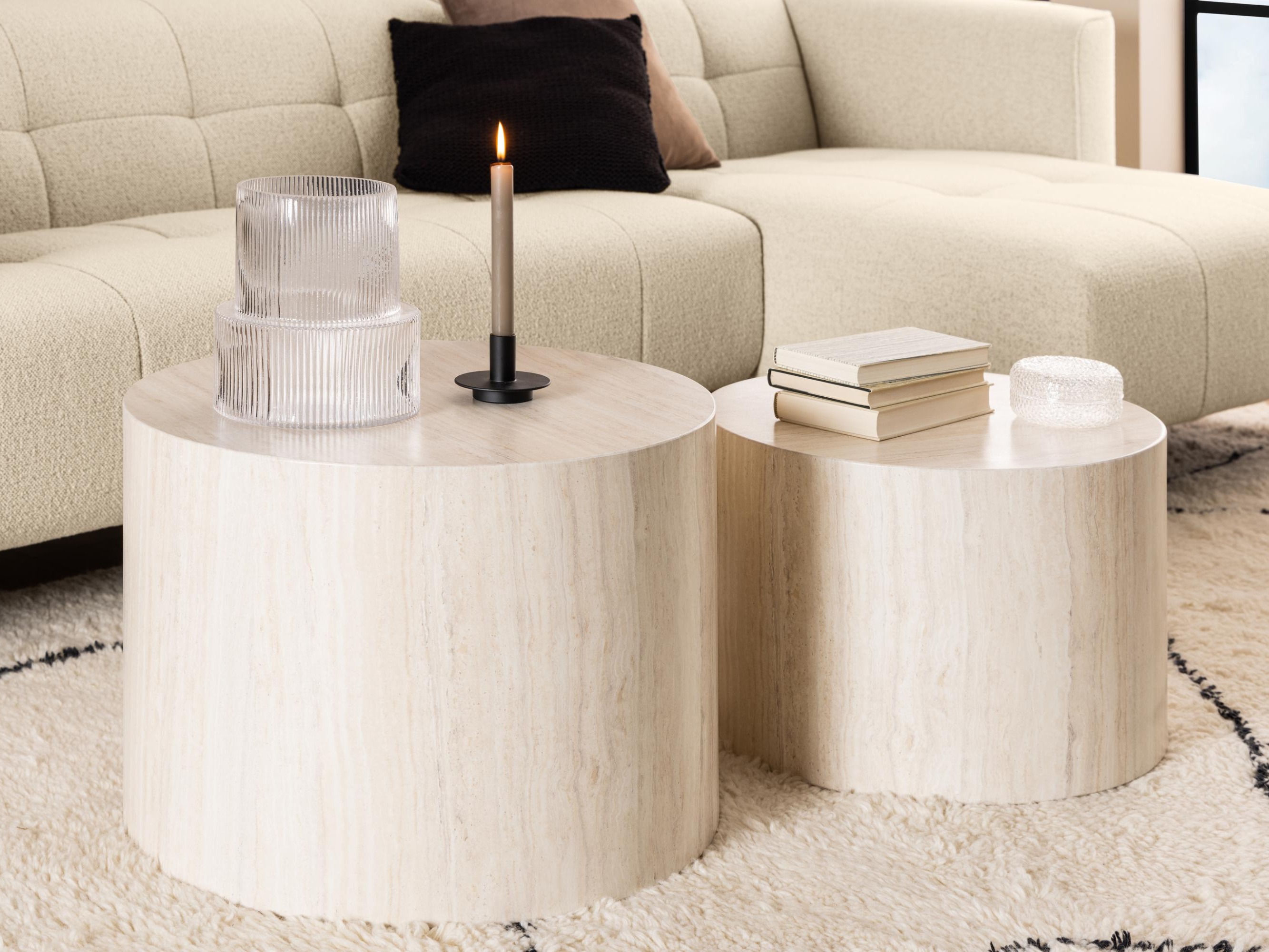 Conjunto mesa de centro Norsica 800 (Beige)