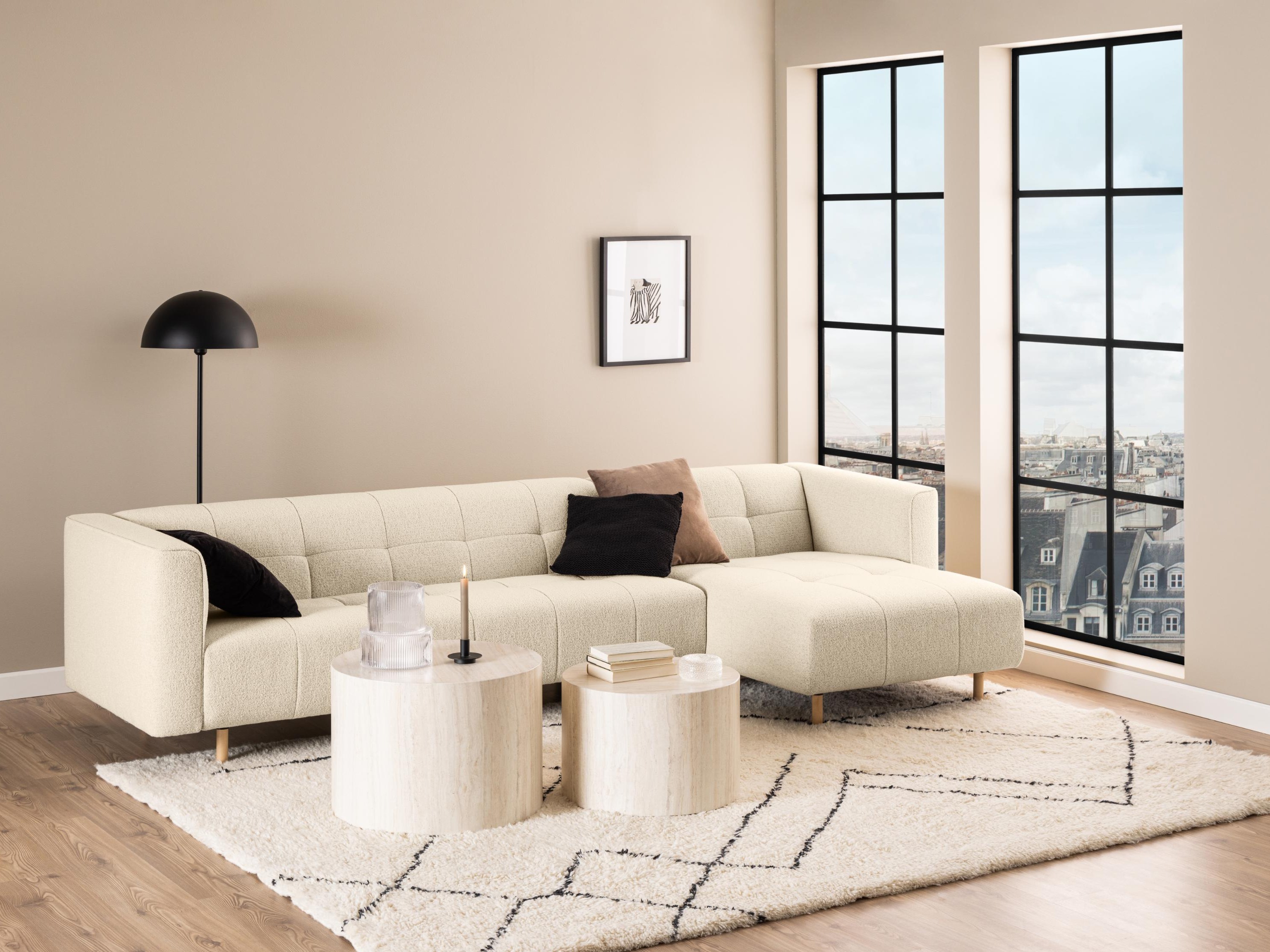 Conjunto mesa de centro Norsica 800 (Beige)