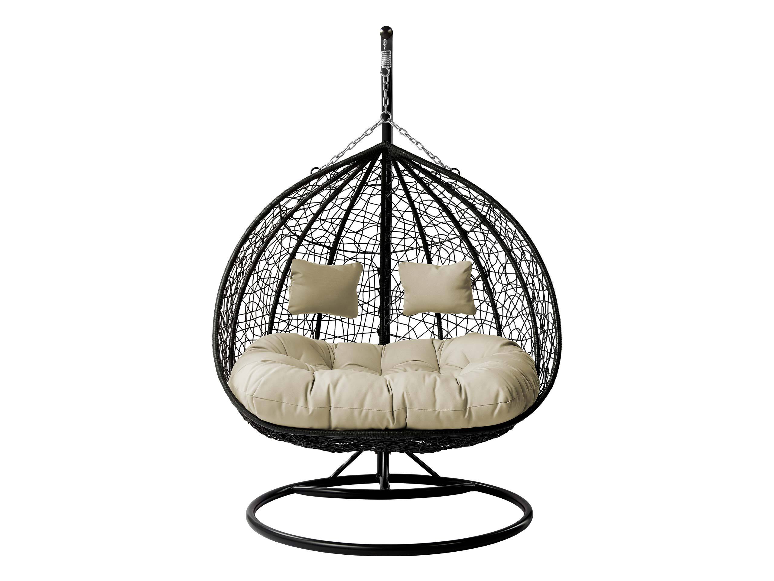 Silla colgante Comfivo Audos (Negro + Crema)