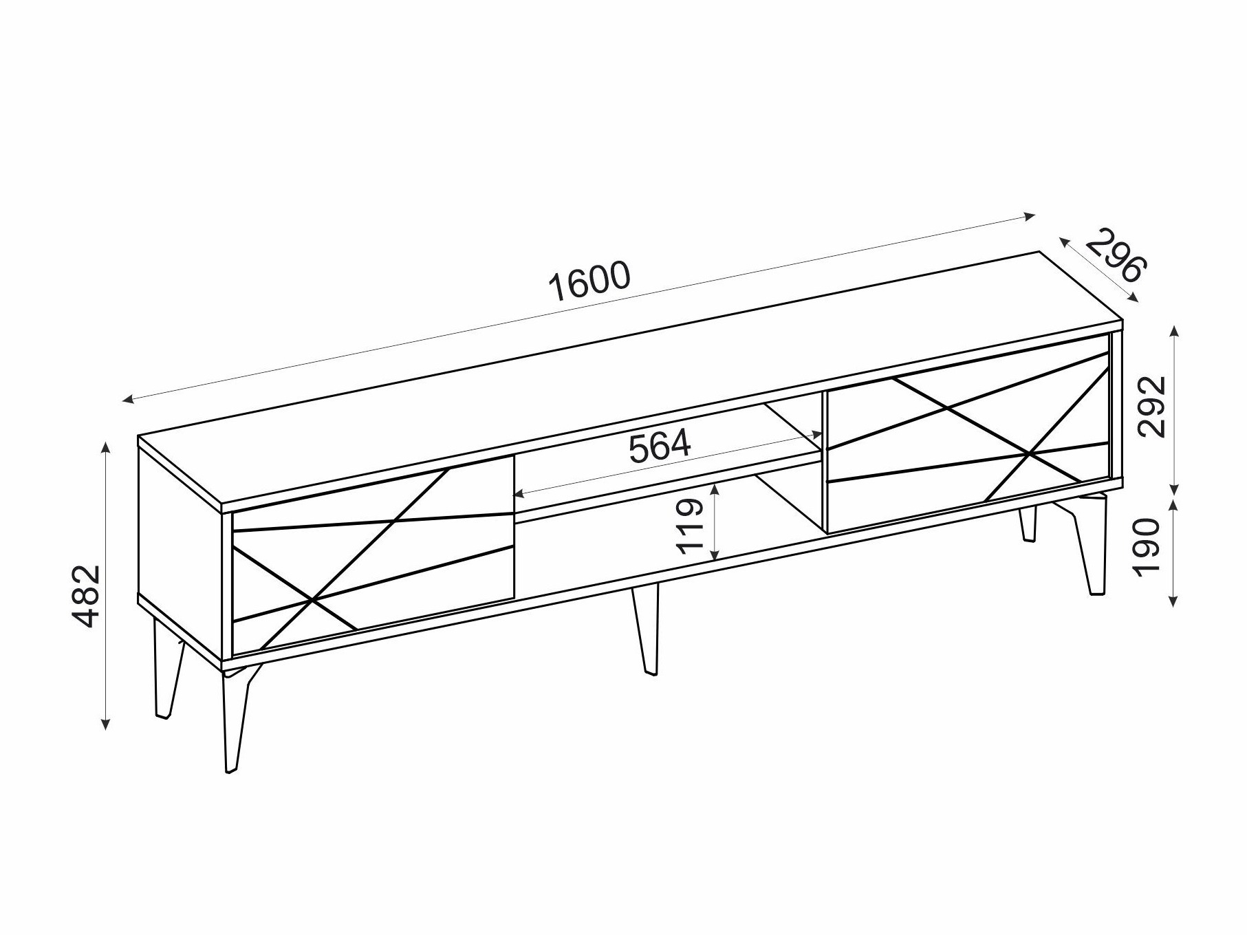 Mueble TV Kailua 2535 (Antracita)