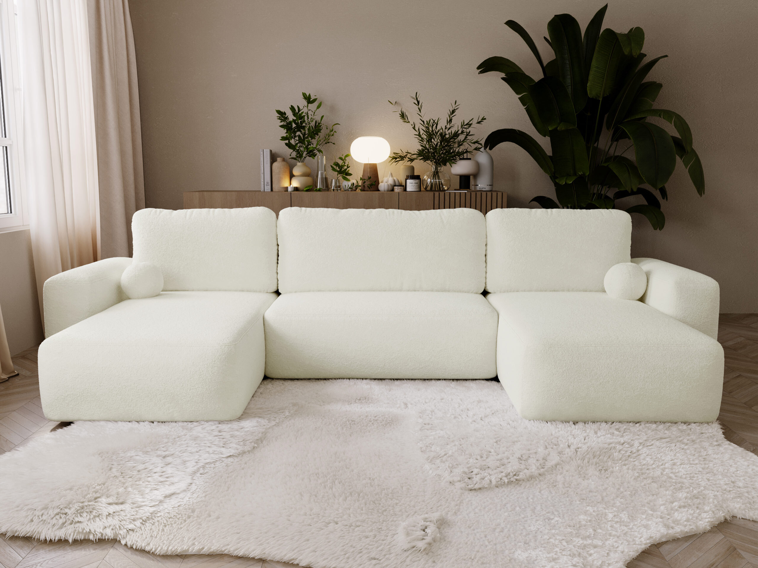 Sofá rinconero TrendyNest Piscor (Coral 15)