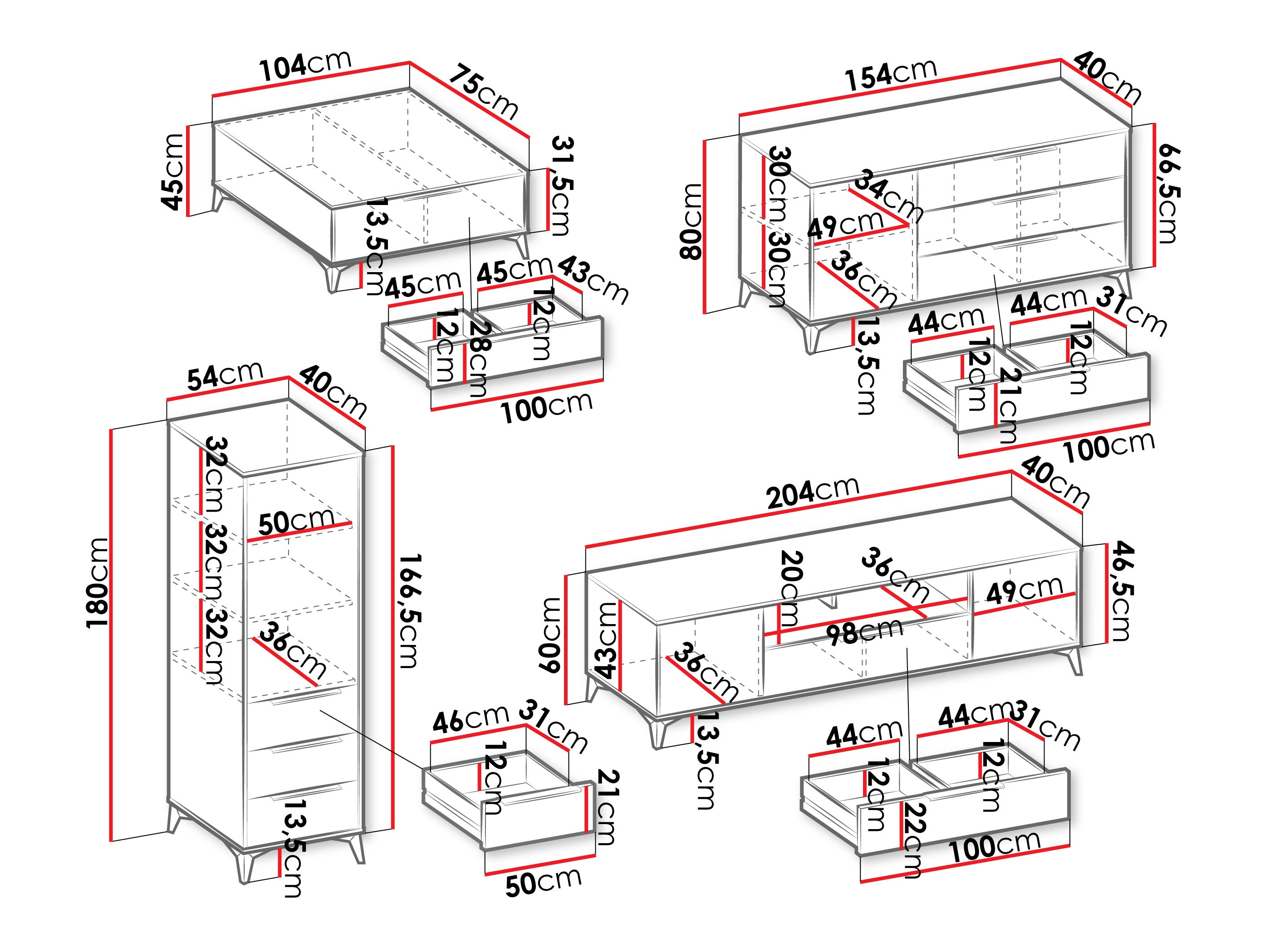 Conjunto de salón Comfivo Citrus IV