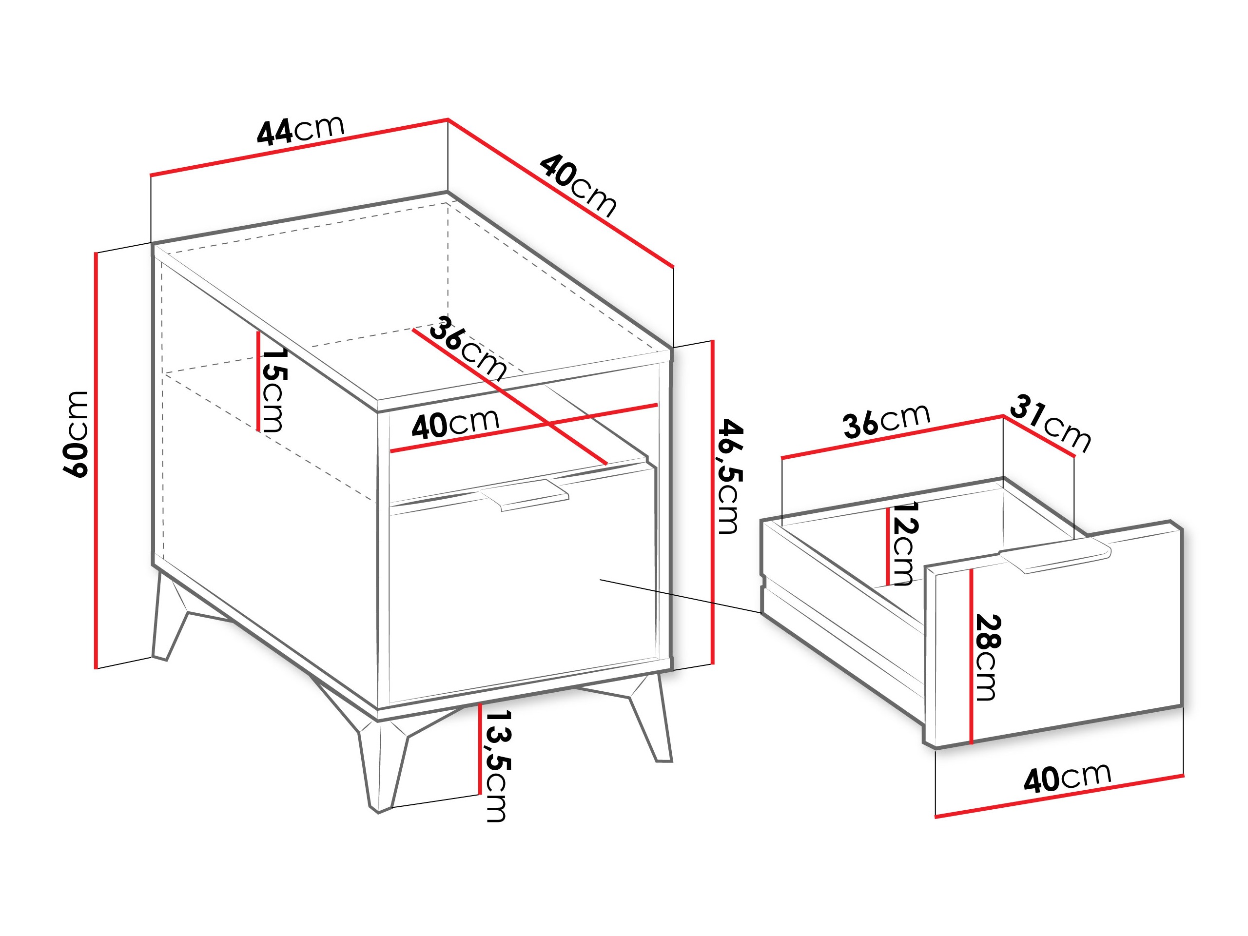Mesilla de noche Comfivo Citrus I